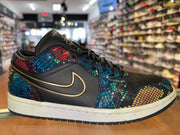 Size 8 (9.5W) Air Jordan 1 Low "Multicolor Snakeskin"