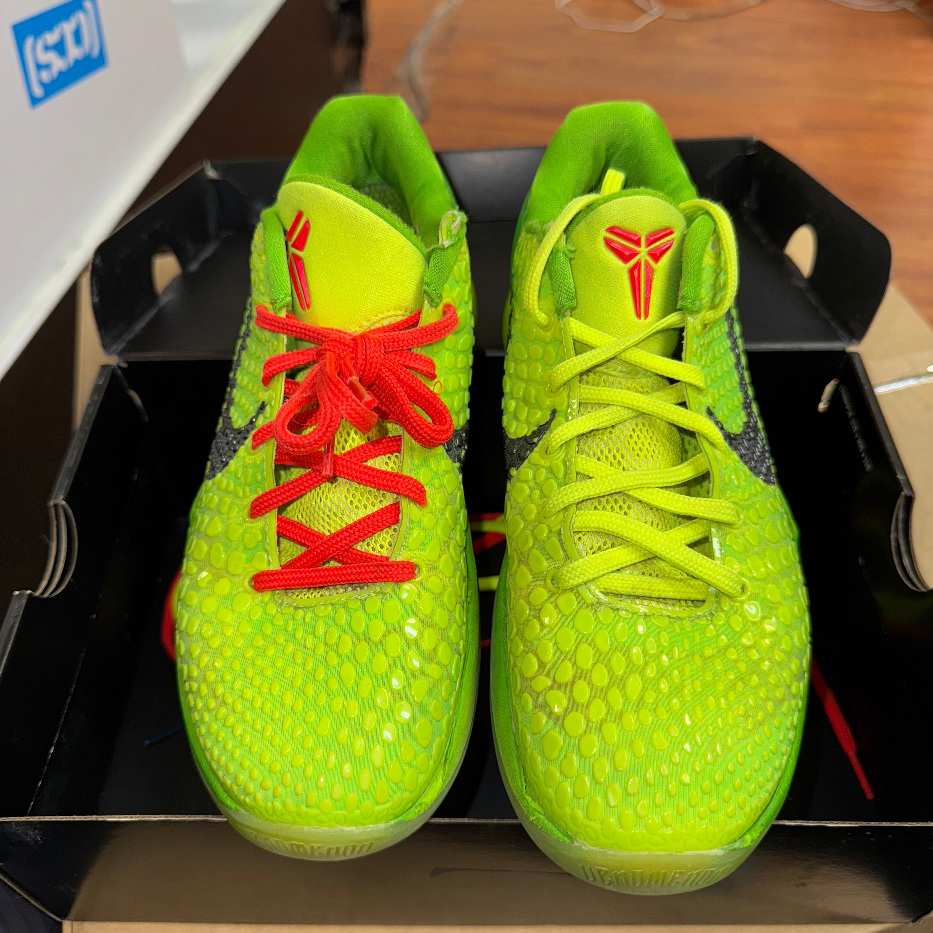 Size 6.5 Kobe 6 Protro "Grinch"