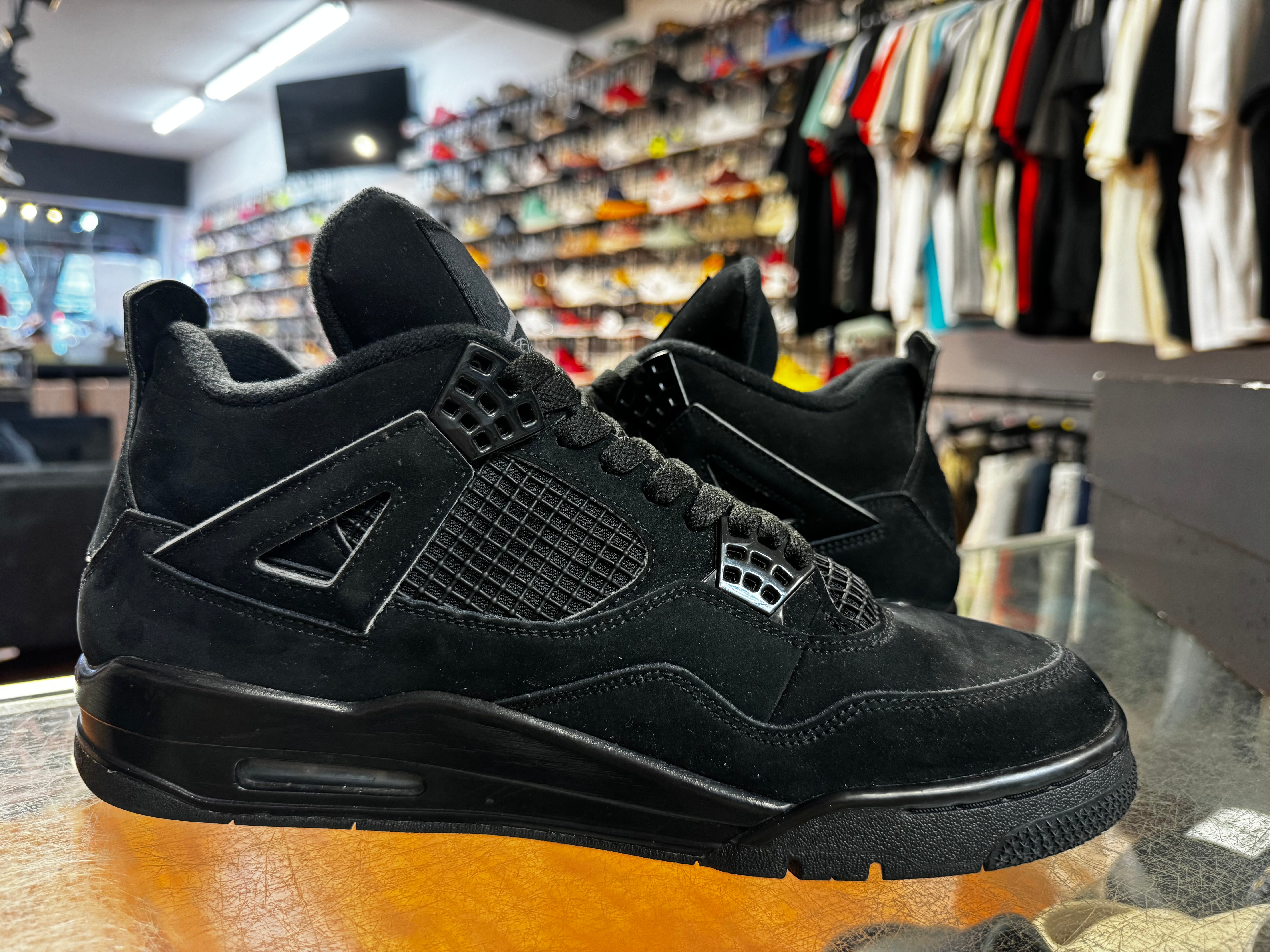 Size 10.5 Air Jordan 4 "Black Cat"