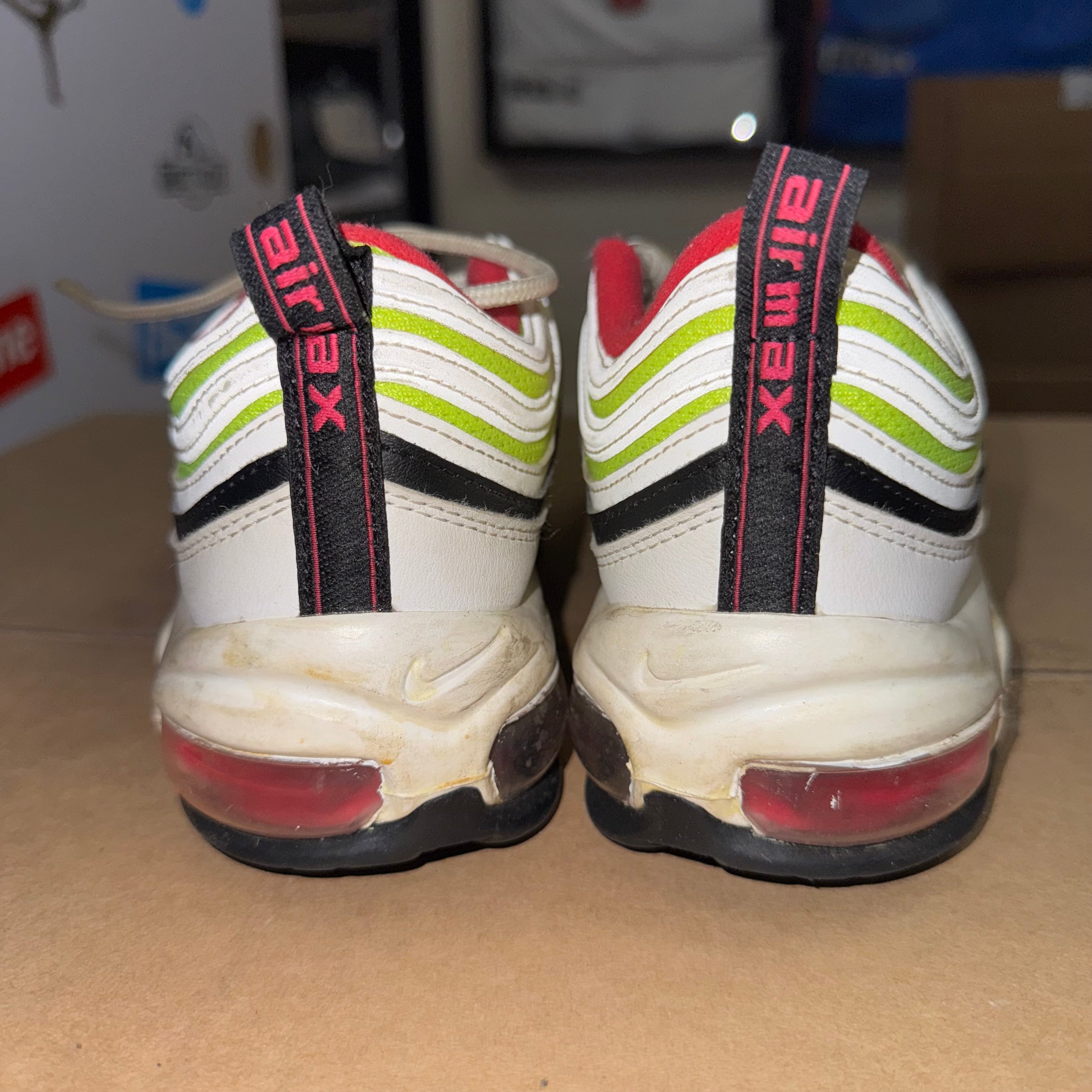 Size 7y Air Max 97 "Black Volt Rush Pink" - NB