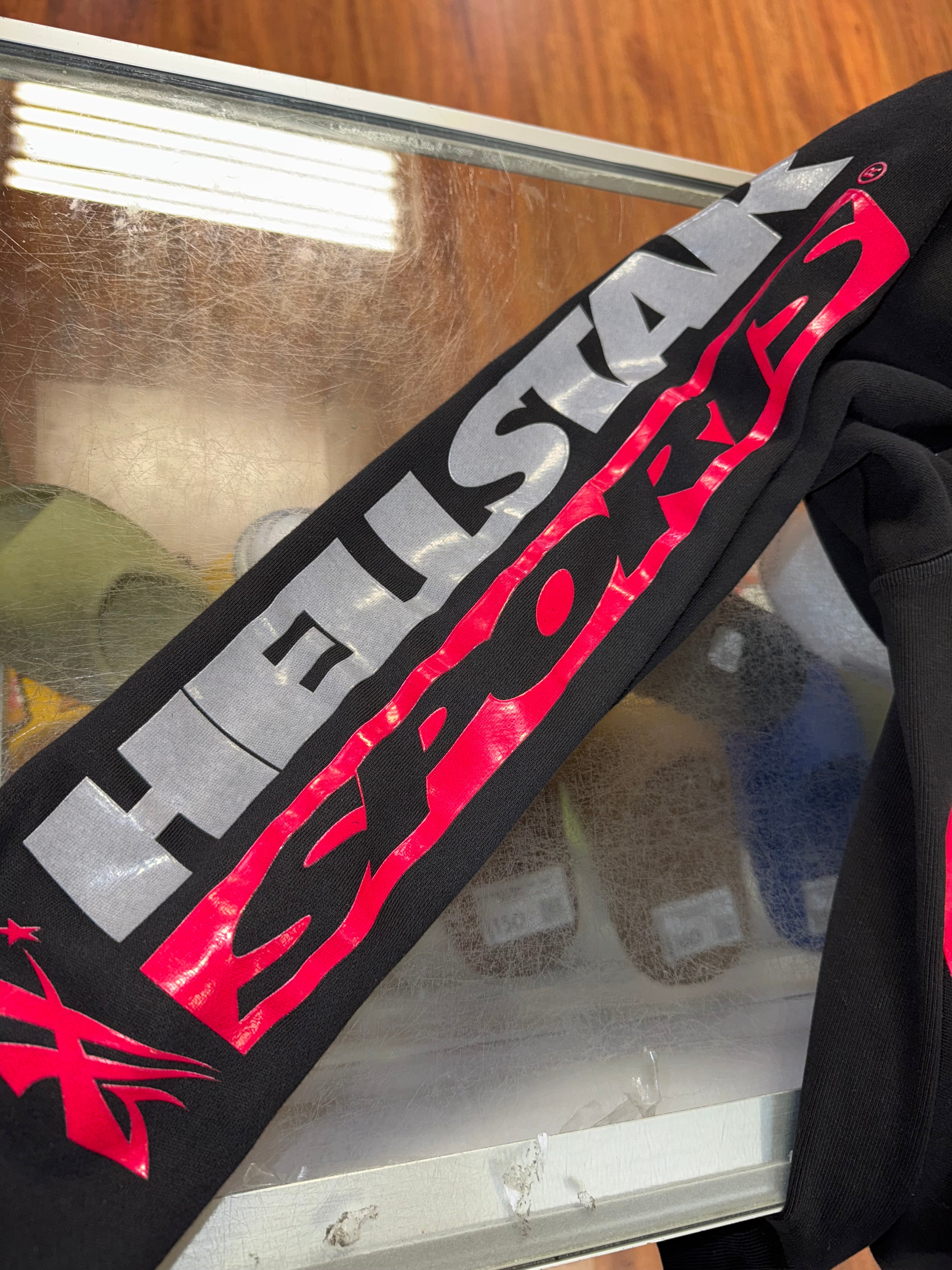 Size S (Fits M) Hellstar Sports Hoodie “Gel Red” Brand New