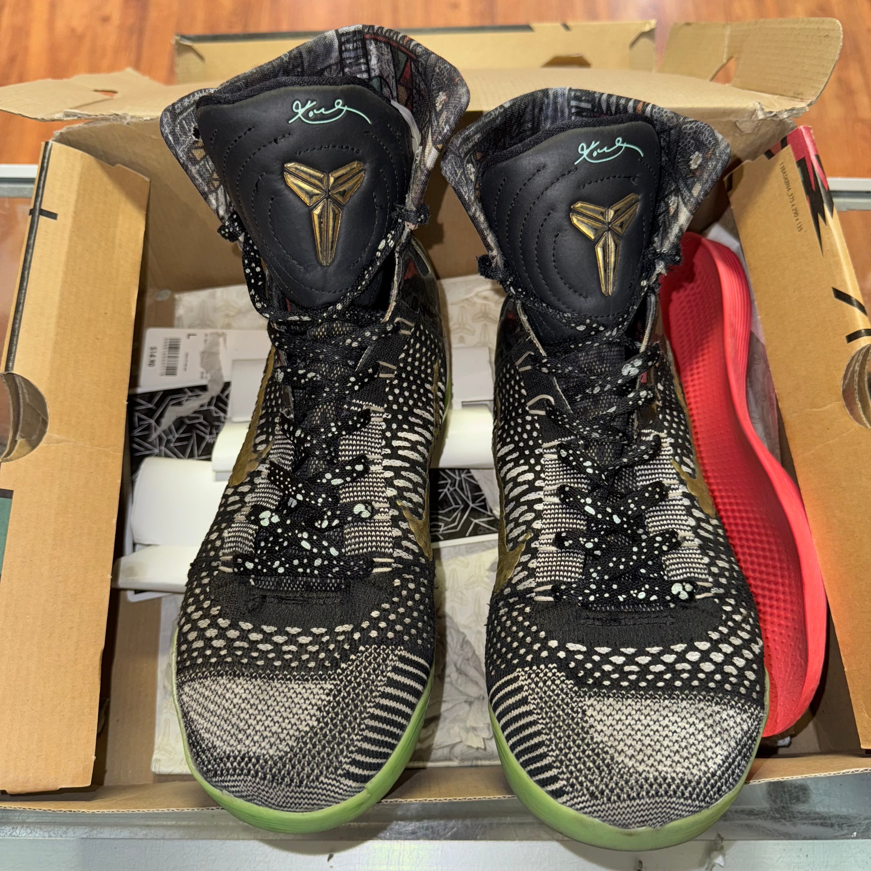 Size 8.5 Kobe 9 Elite AS "Gumbo"