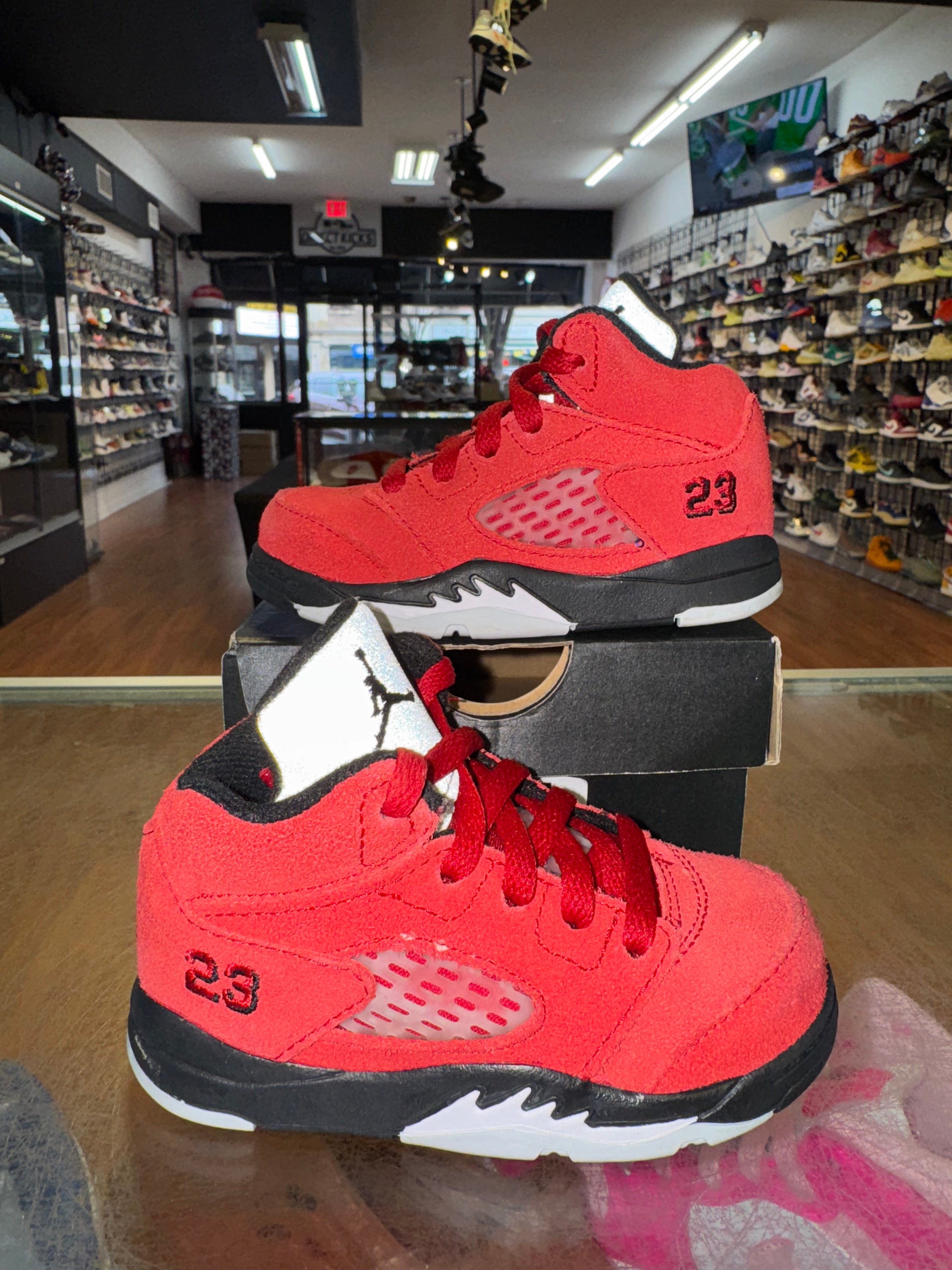 Size 6c Air Jordan 5 “Raging Bull” (TD)