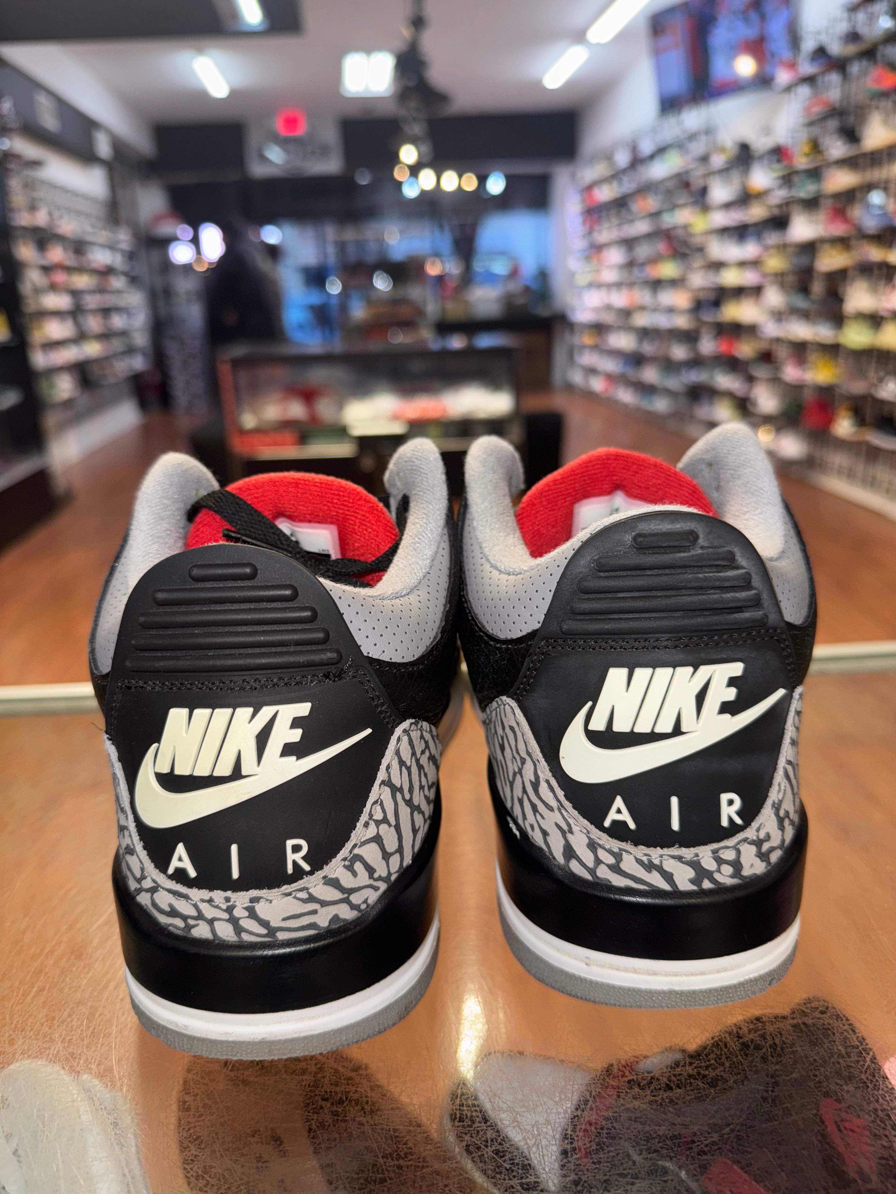 Size 9.5 Air Jordan 3 "Black Cement" 2018