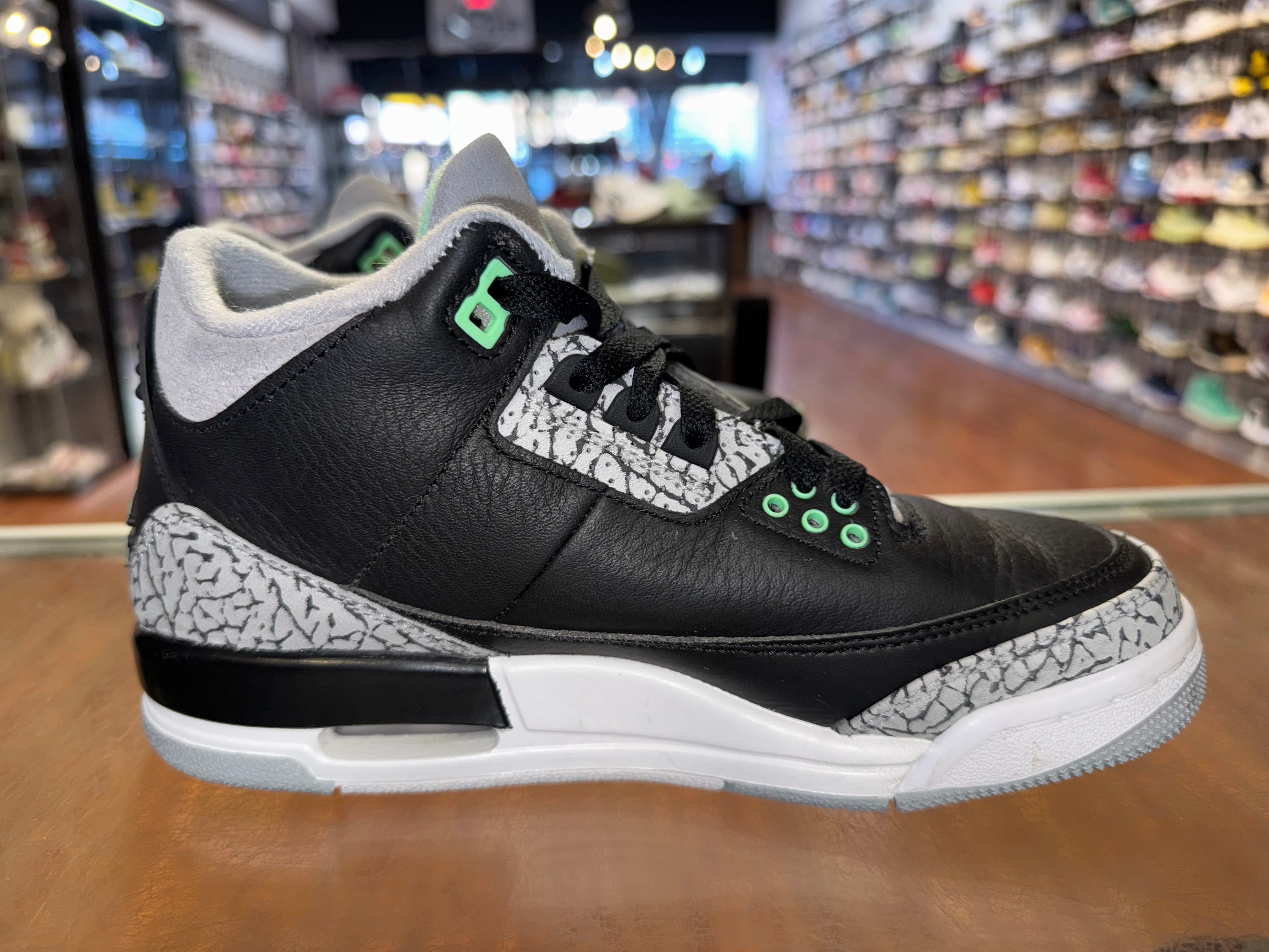 Size 6y Air Jordan 3 "Green Glow"