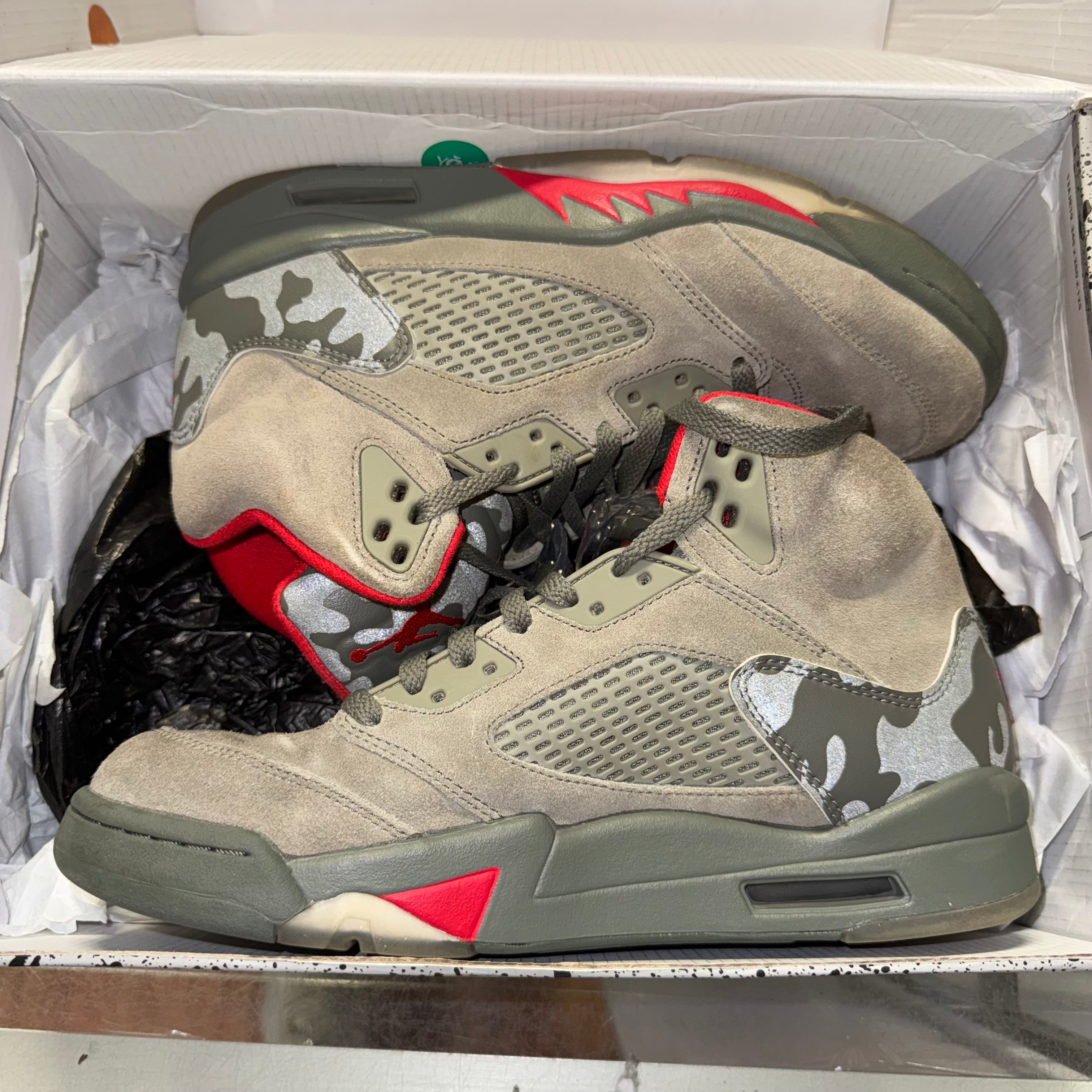 Size 9.5 Air Jordan 5 "Camo 3M"