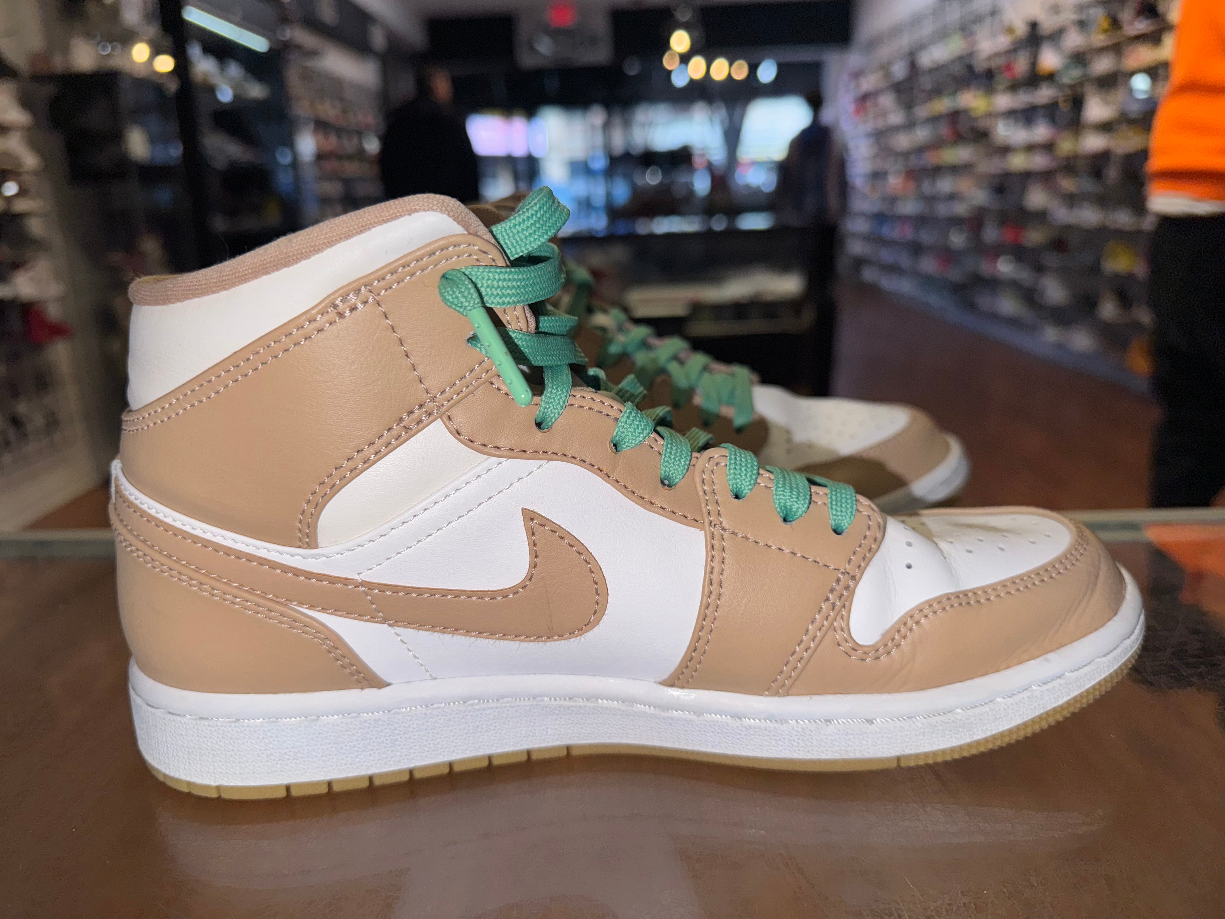 Size 8 Air Jordan 1 Mid "Tan Gum"