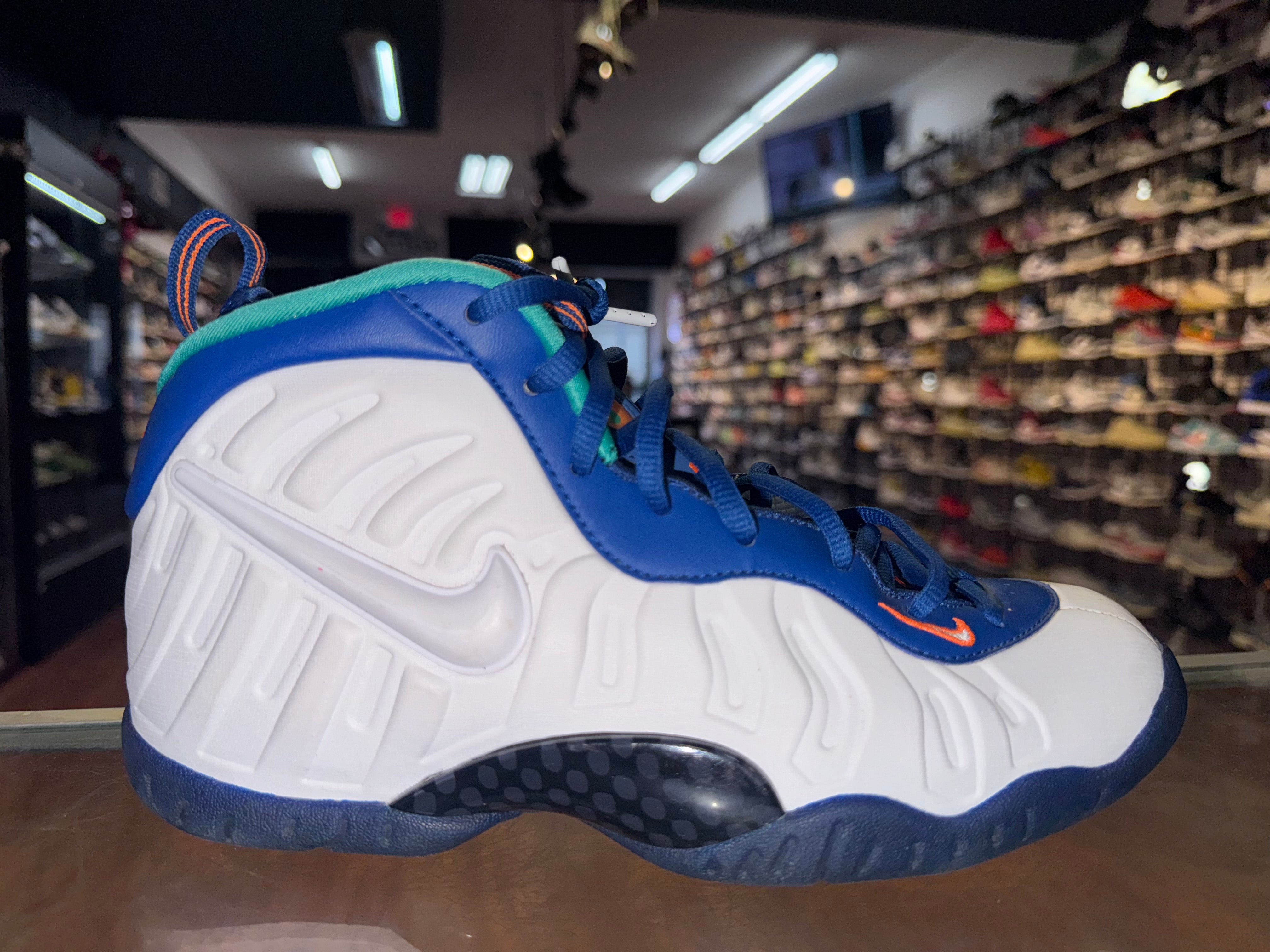 Size 6y Foamposite Pro "Gym Blue"