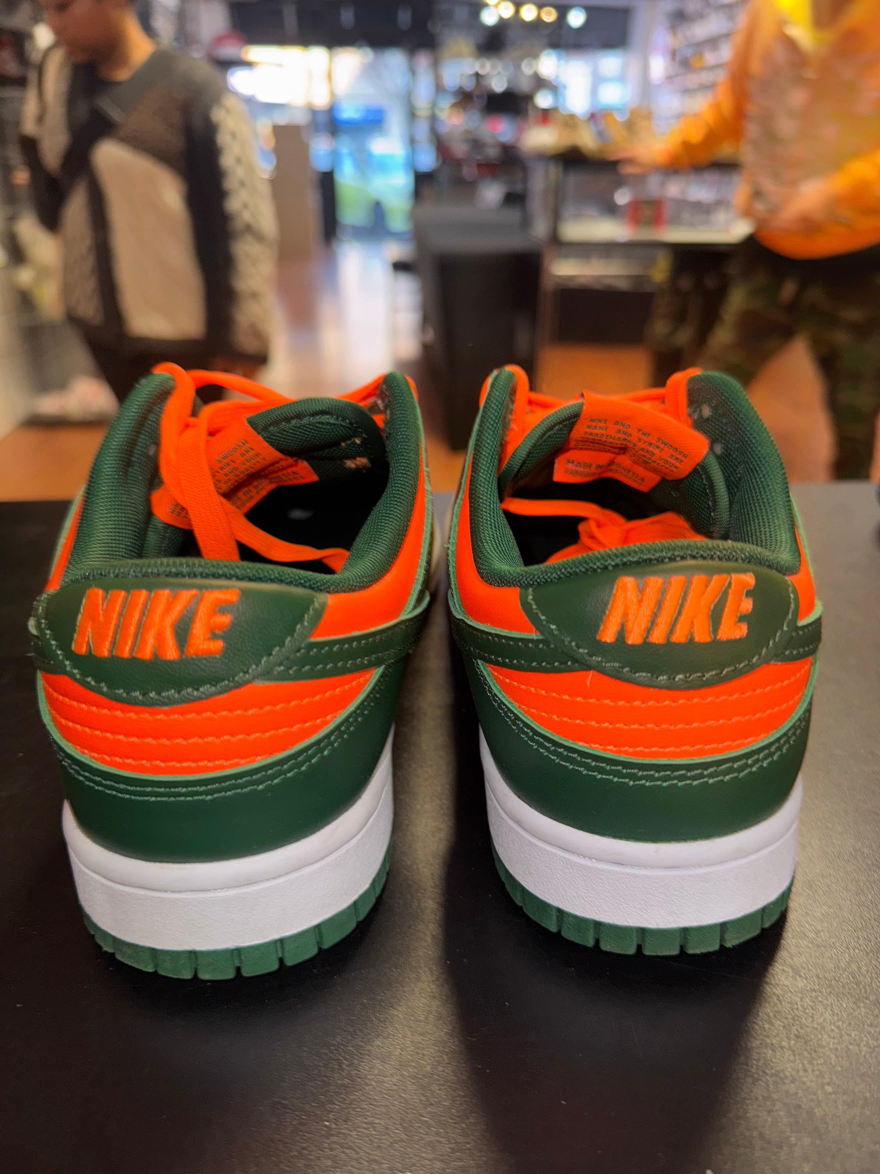 Size 7.5 Dunk Low “Miami Hurricanes”