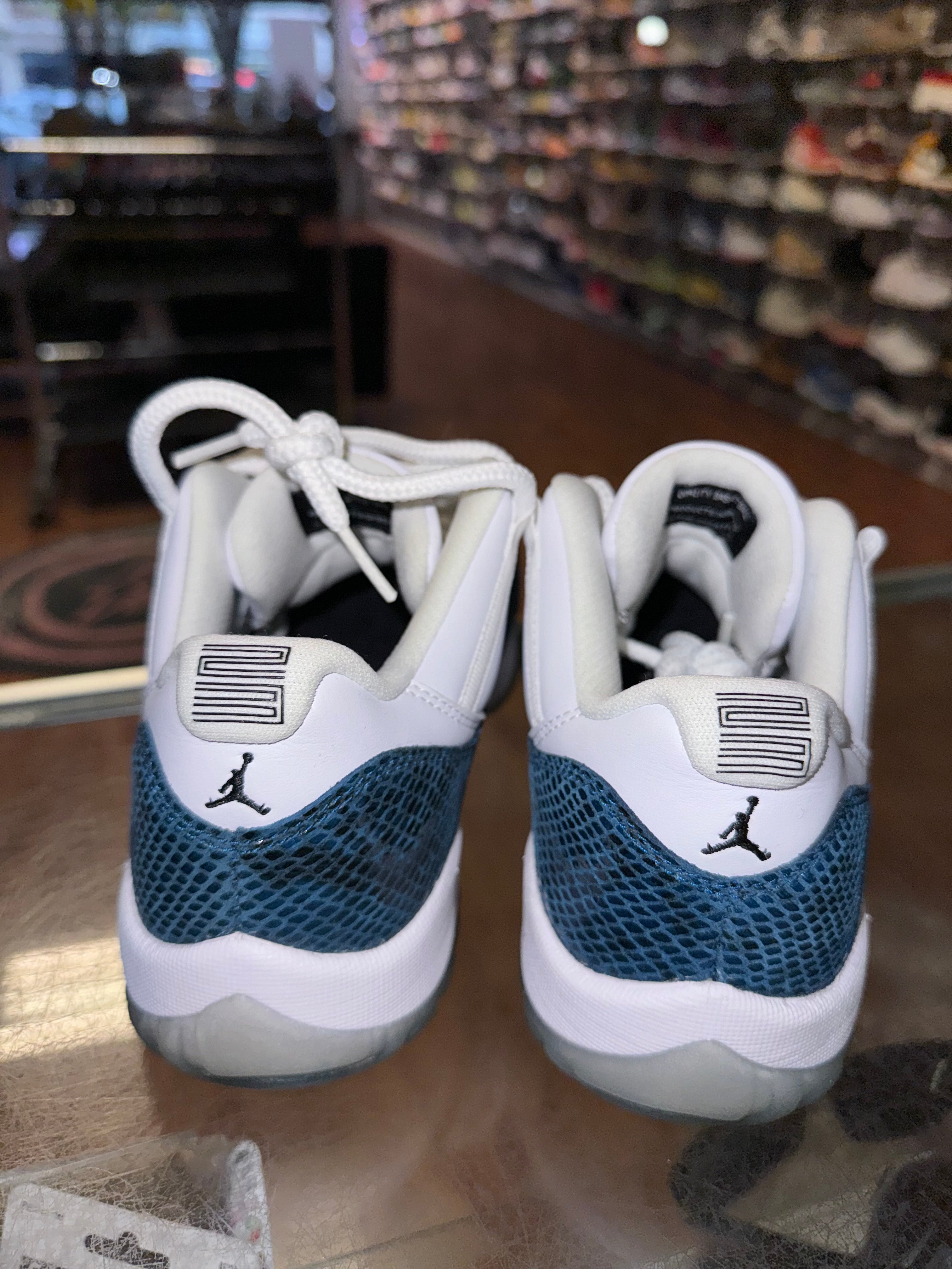 Size 8 Air Jordan 11 Low “Snakeskin Navy”