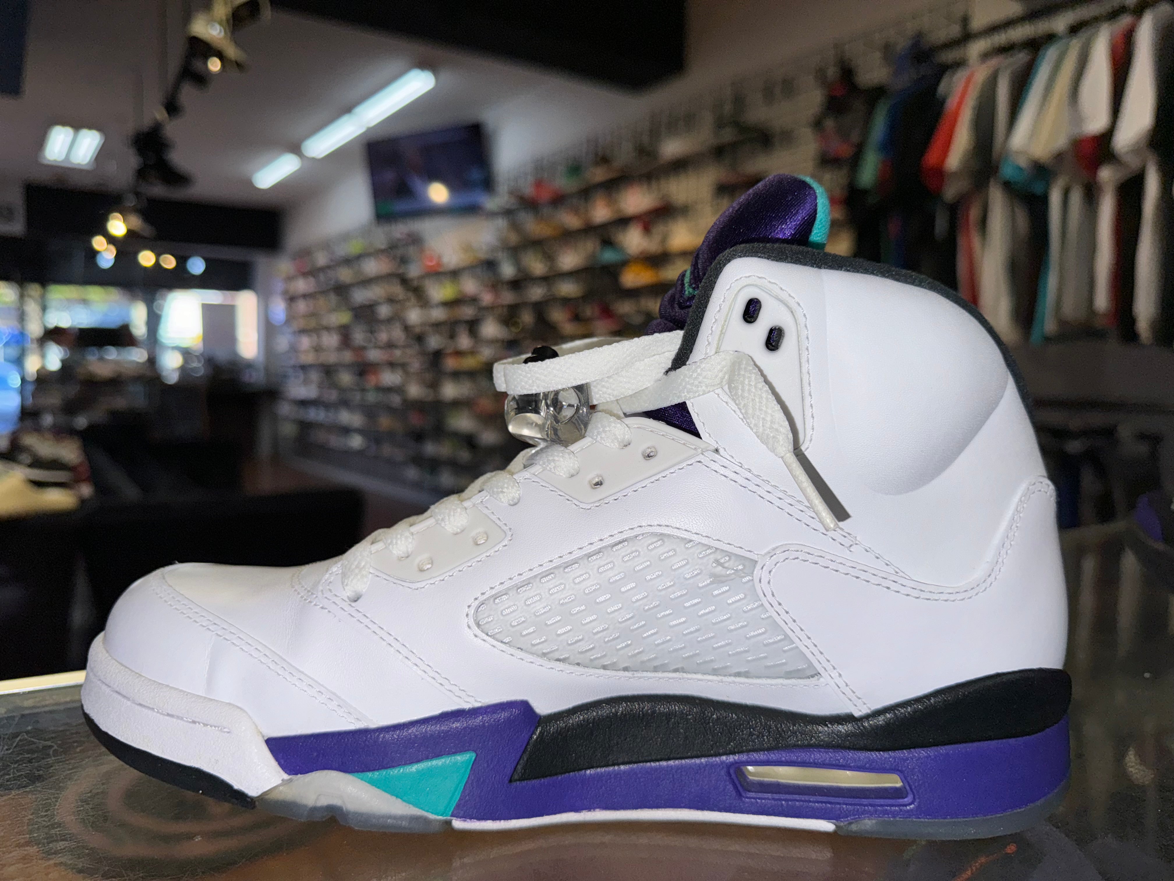 Size 9 Air Jordan 5 "White Grape"