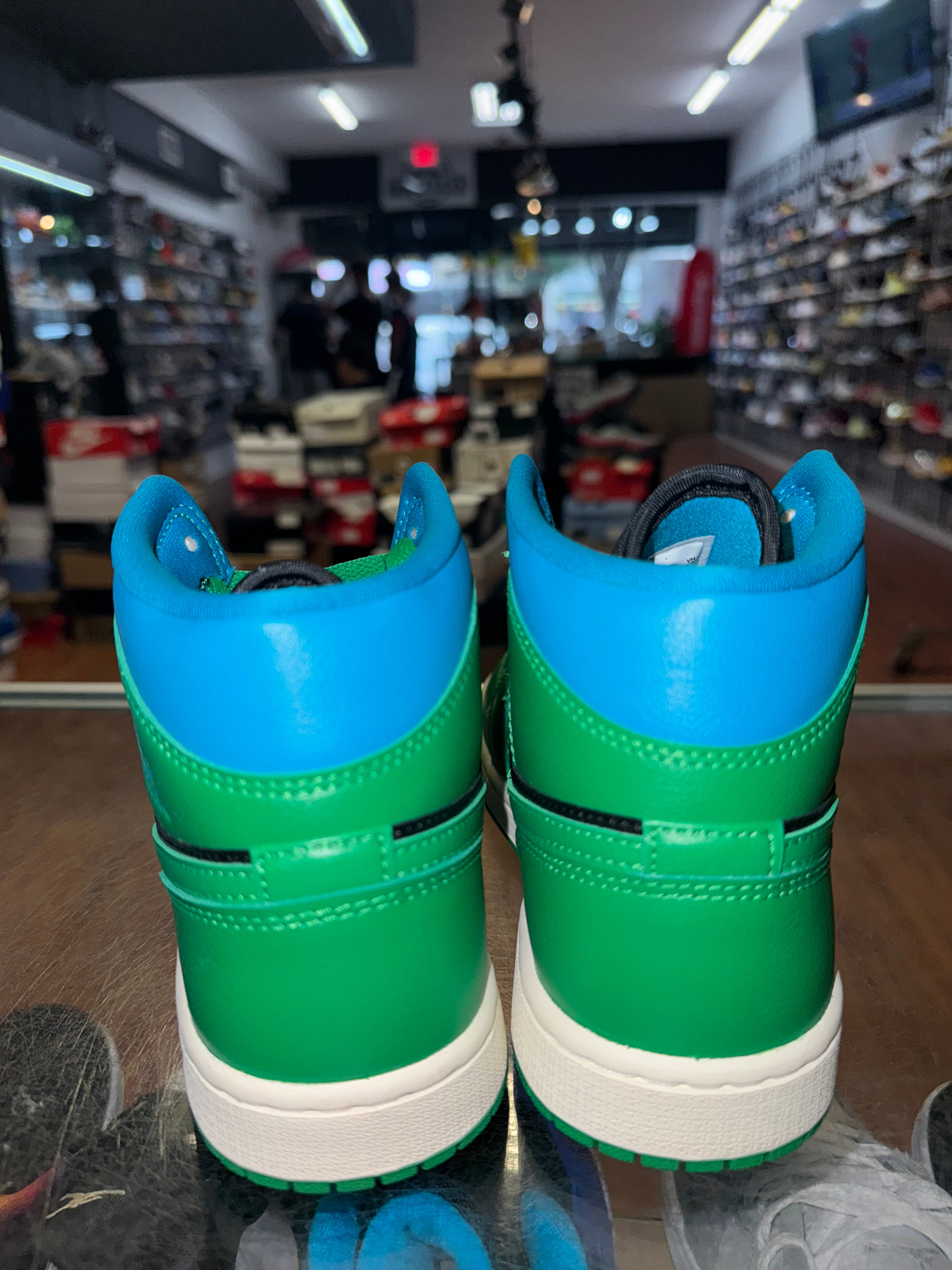 Size 5.5 (7W) Air Jordan 1 Mid “Lucky Green” Brand New