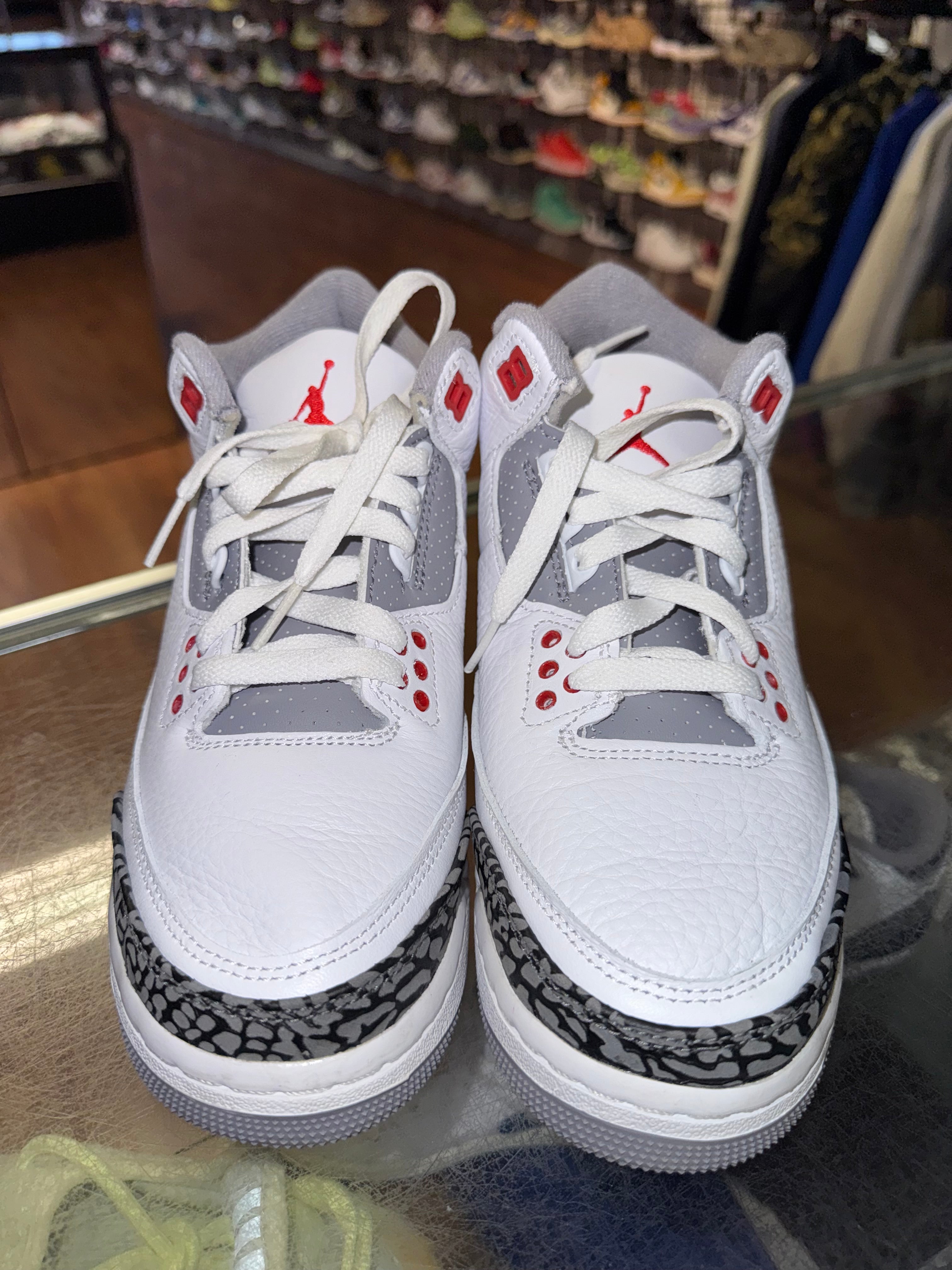 Size 6.5y Air Jordan 3 "Fire Red"