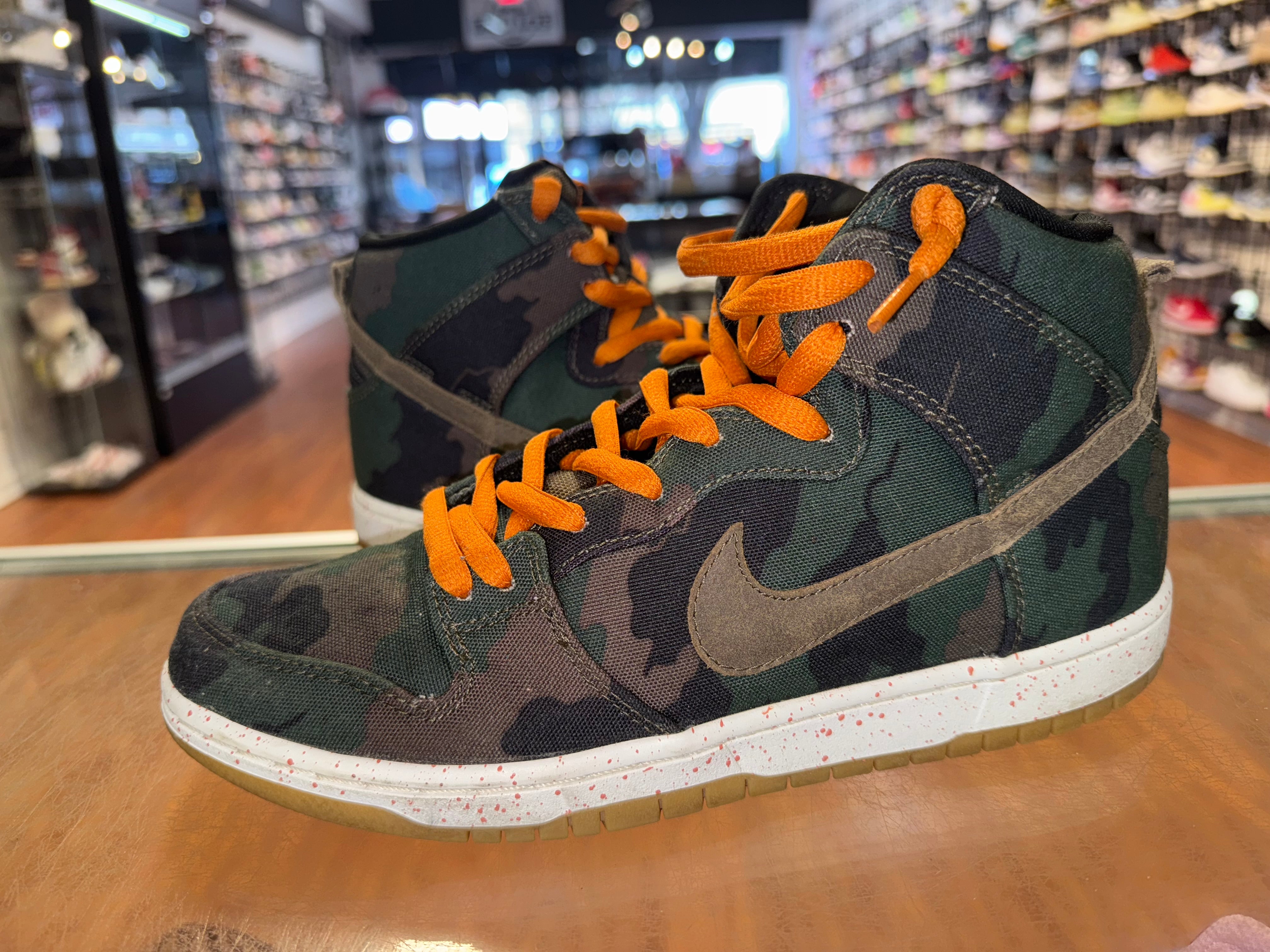 Size 9 Dunk High SB "FiveOneO Camo"