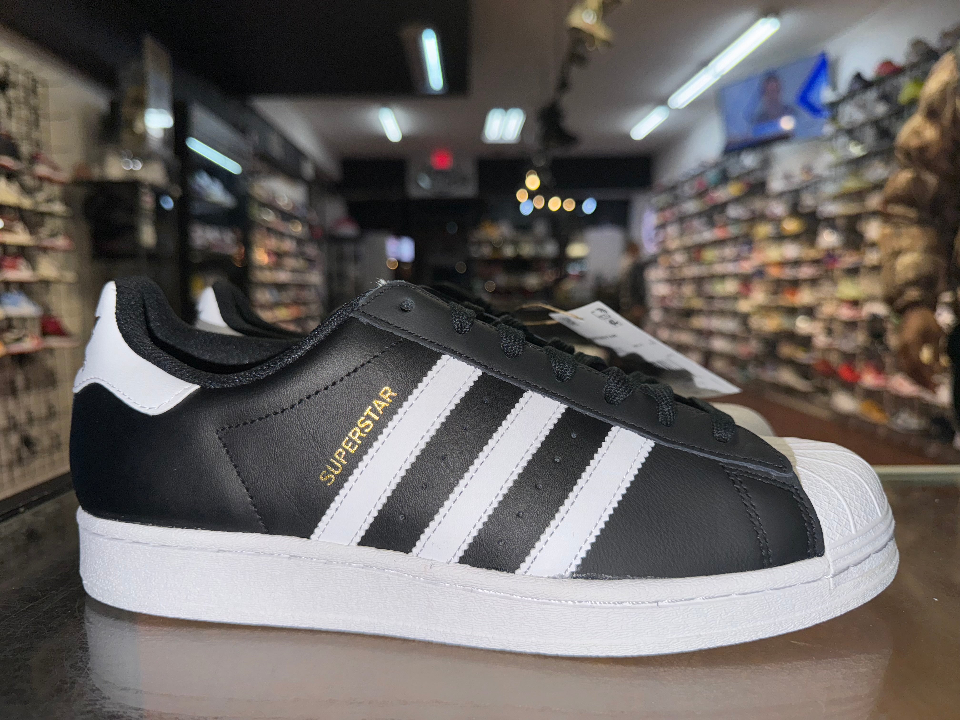 Size 8.5 Adidas Superstar "Black/White" Brand New