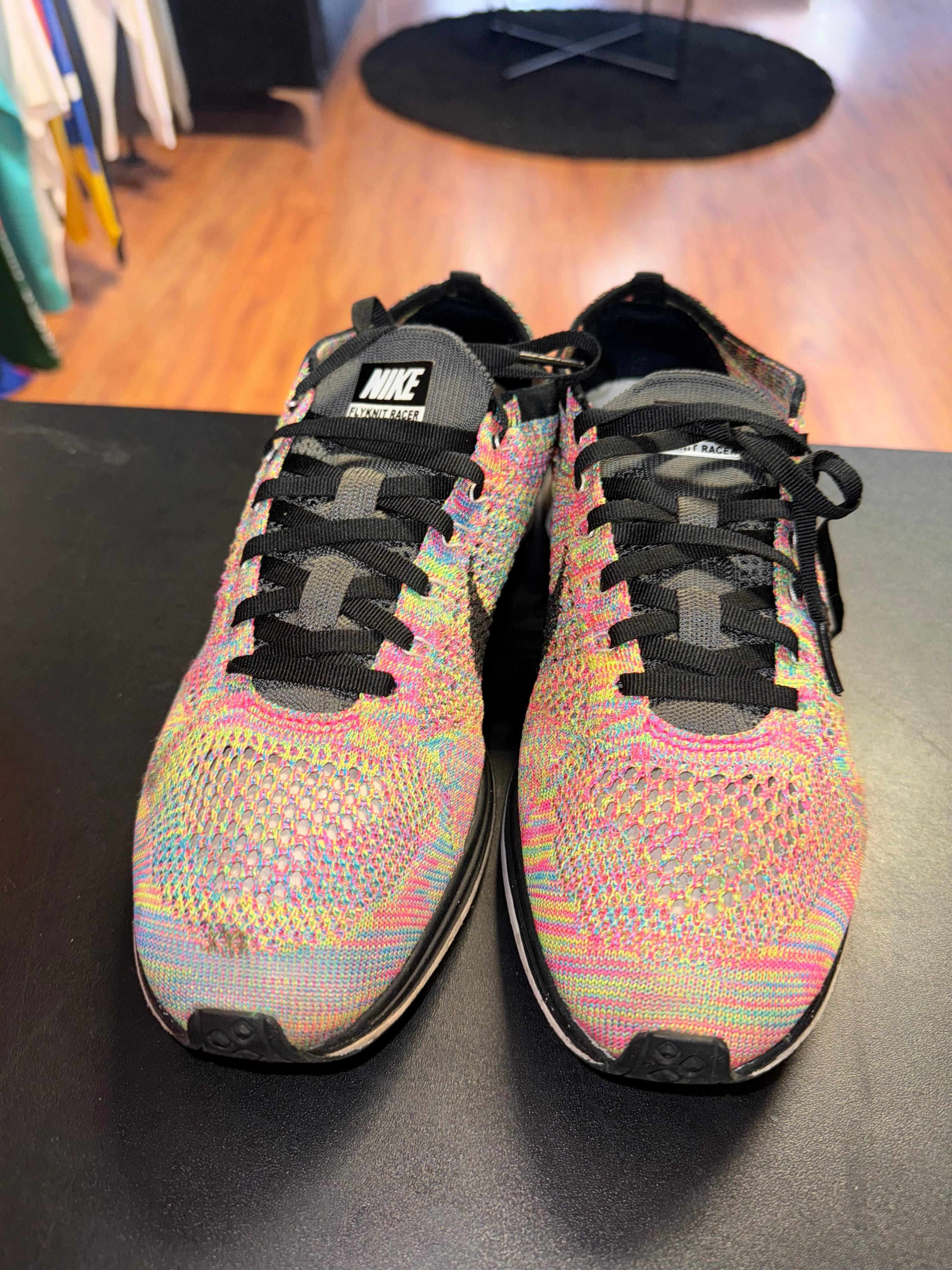 Size 9 Nike Flyknit Racer “Multicolor”