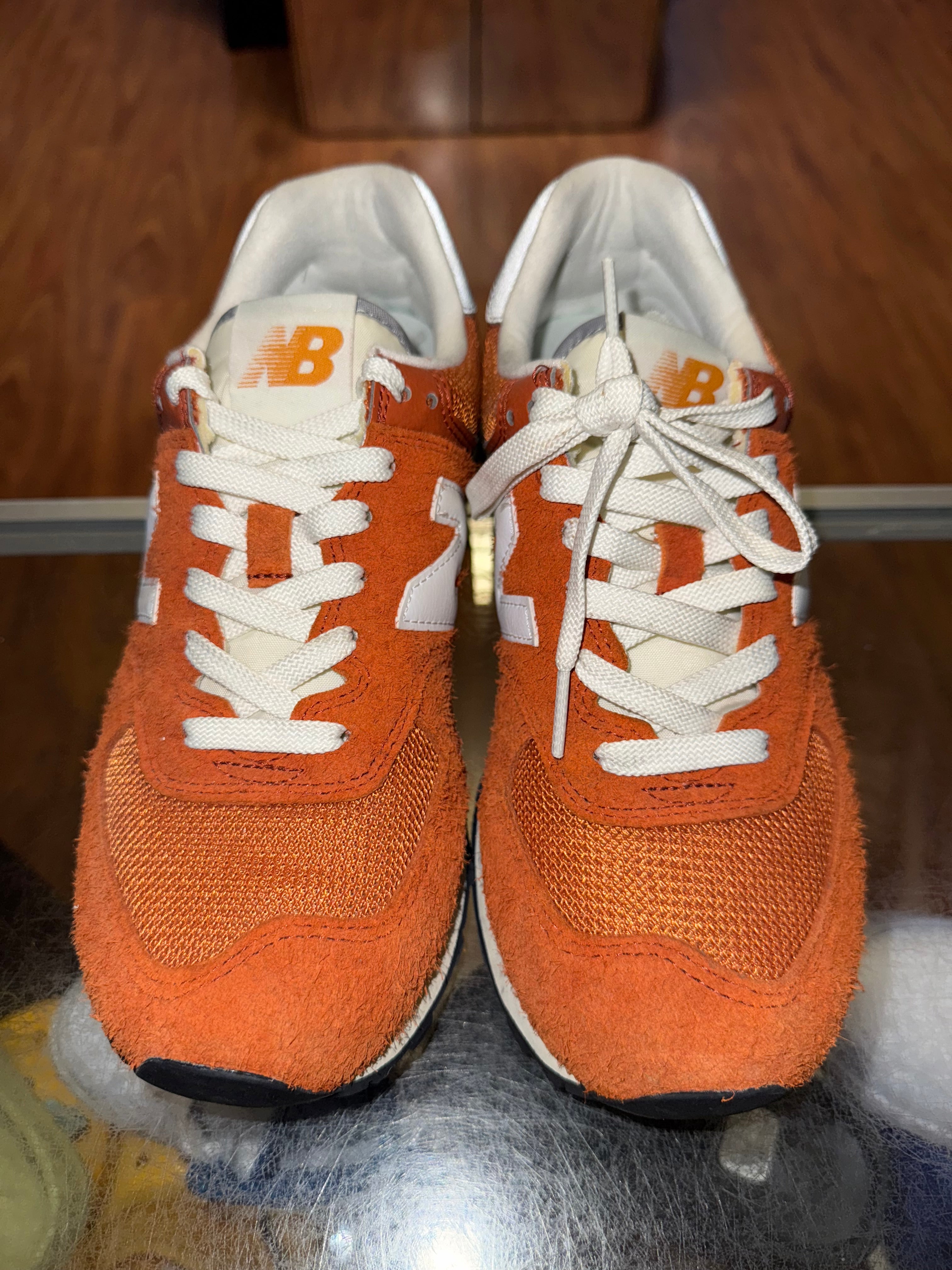 Size 8 New Balance 574 “Burnt Orange”