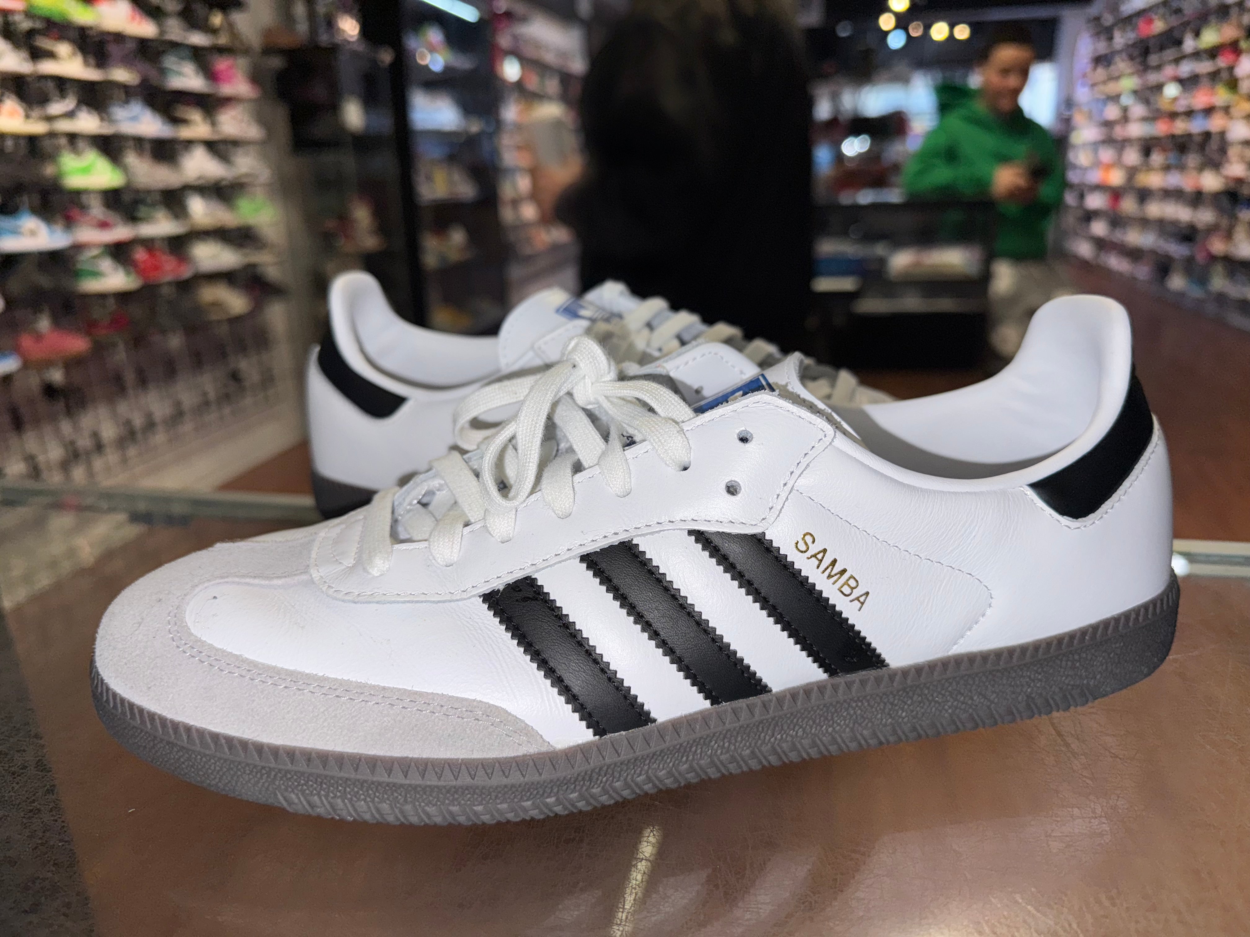 Size 12 Adidas Samba OG "Core White Core Black"