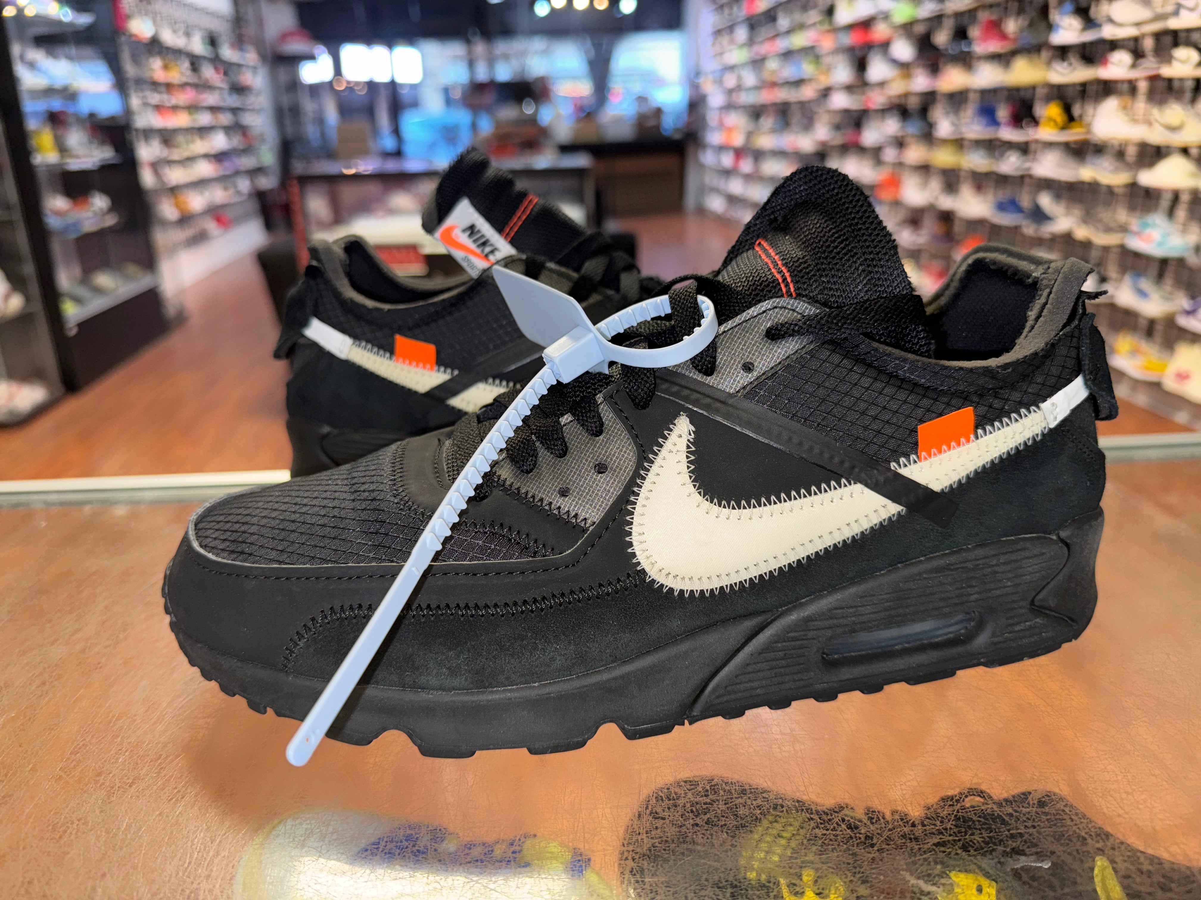 Size 11 Air Max 90 Off-White “Black”