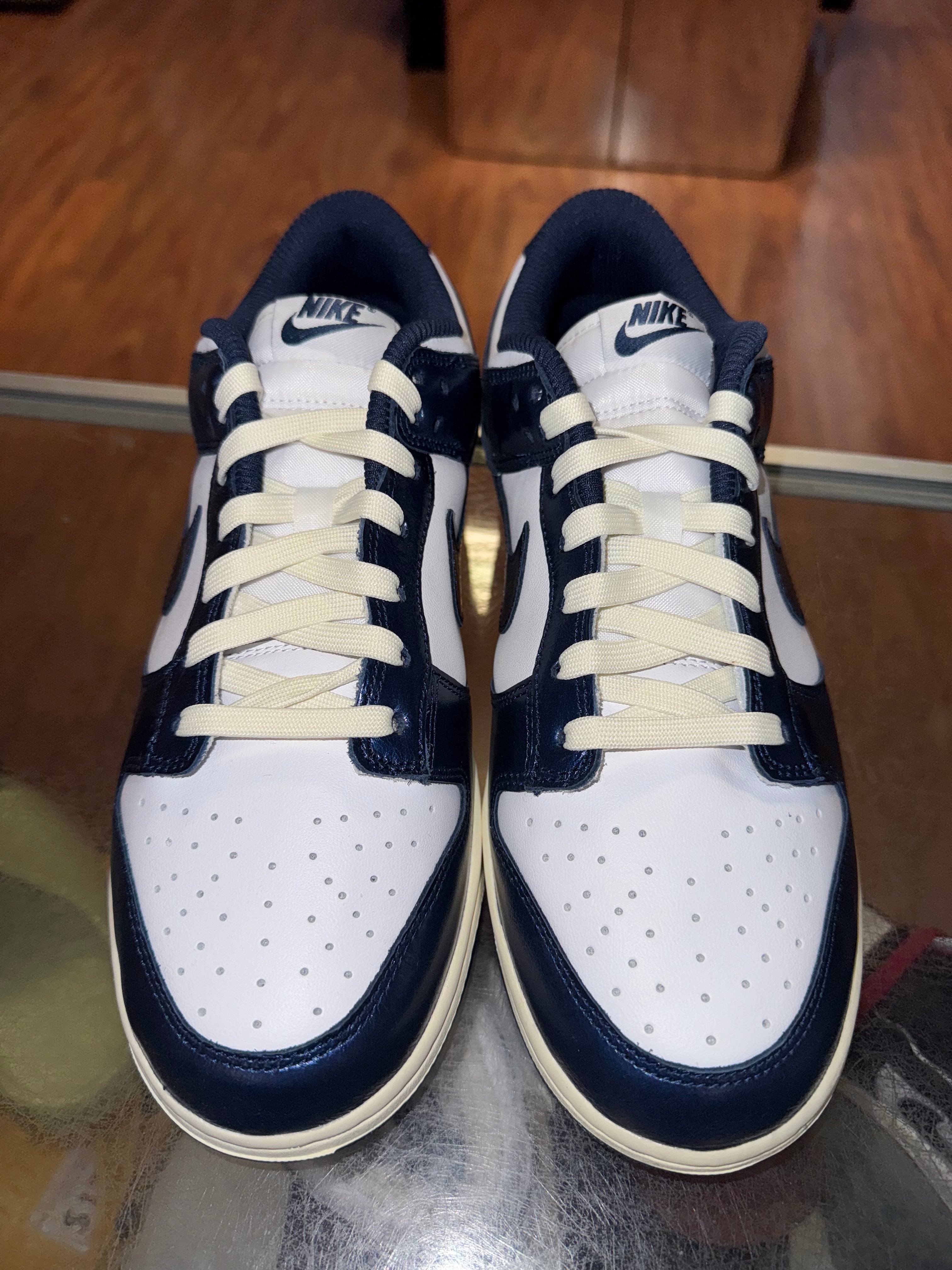 Size 9 (10.5W) Dunk Low “Vintage Navy” Brand New