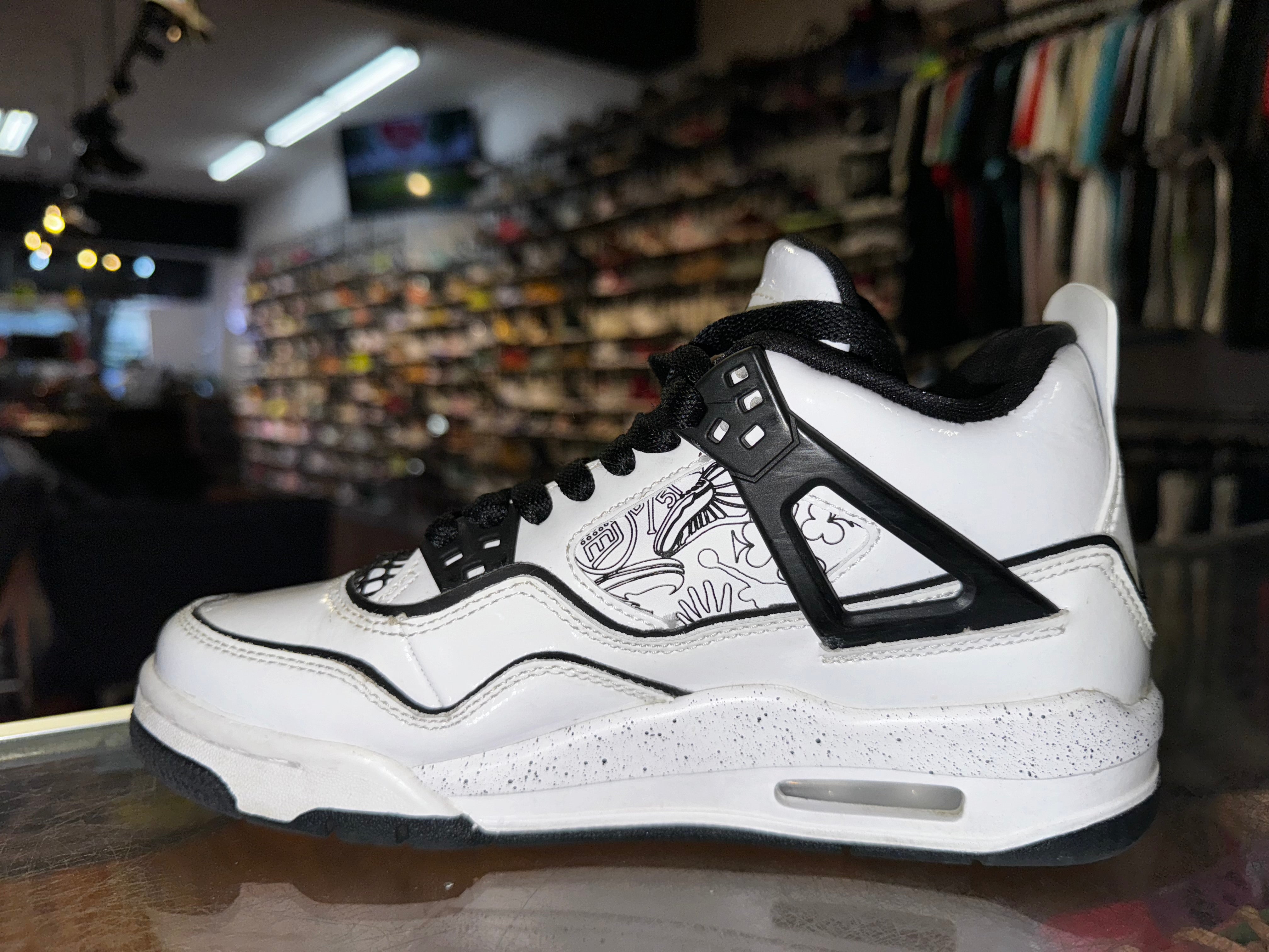 Size 4.5y Air Jordan 4 "DIY