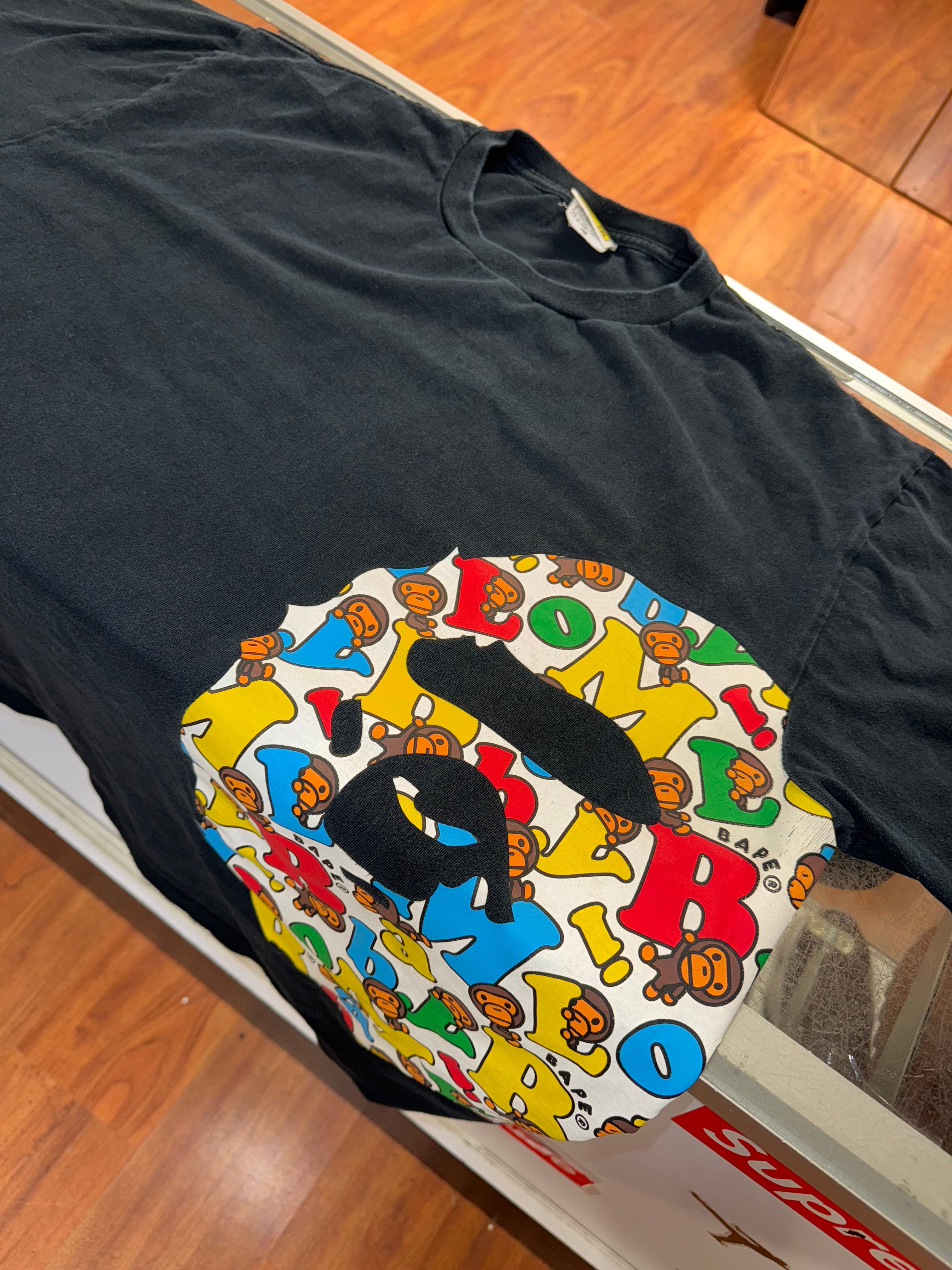 Size XXL Bape Baby Milo Logo Tee “Multicolor”