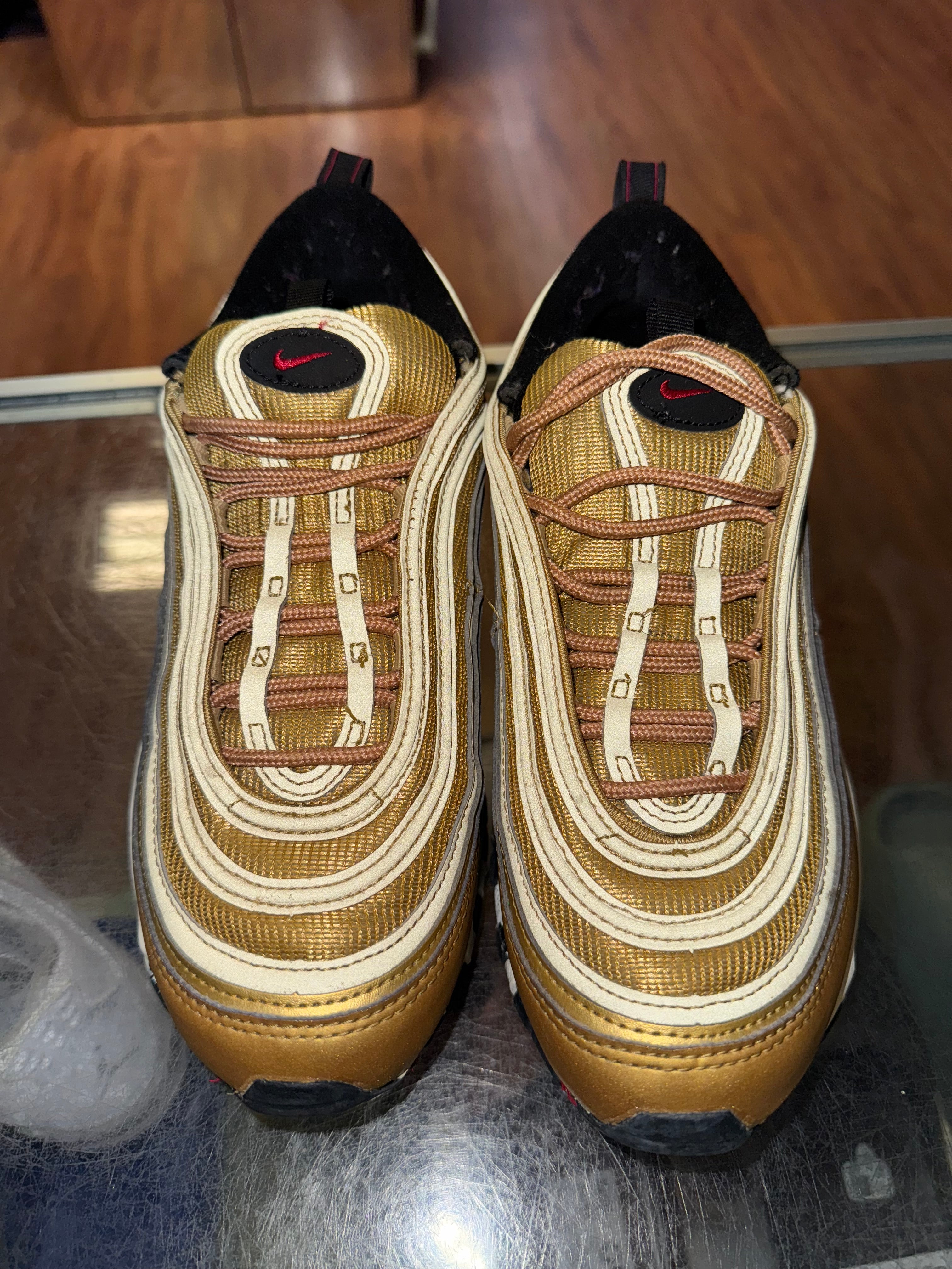 Size 7.5 (9W) Air Max 97 "Metallic Gold"