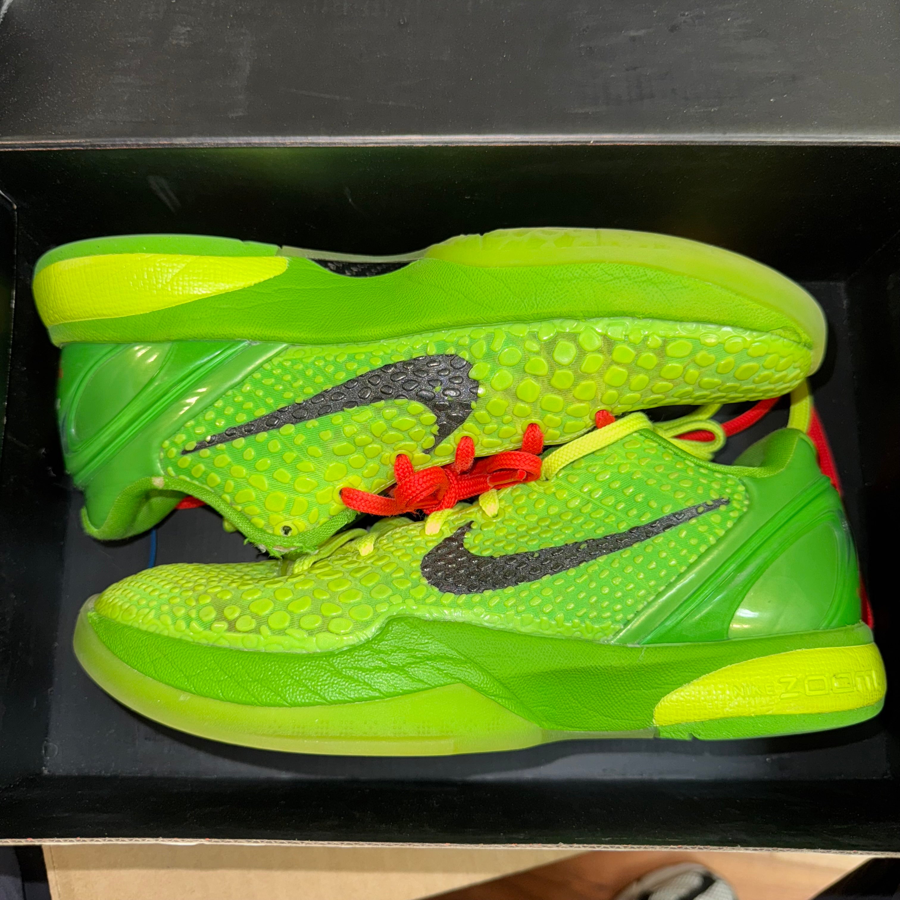 Size 6.5 Kobe 6 Protro "Grinch"