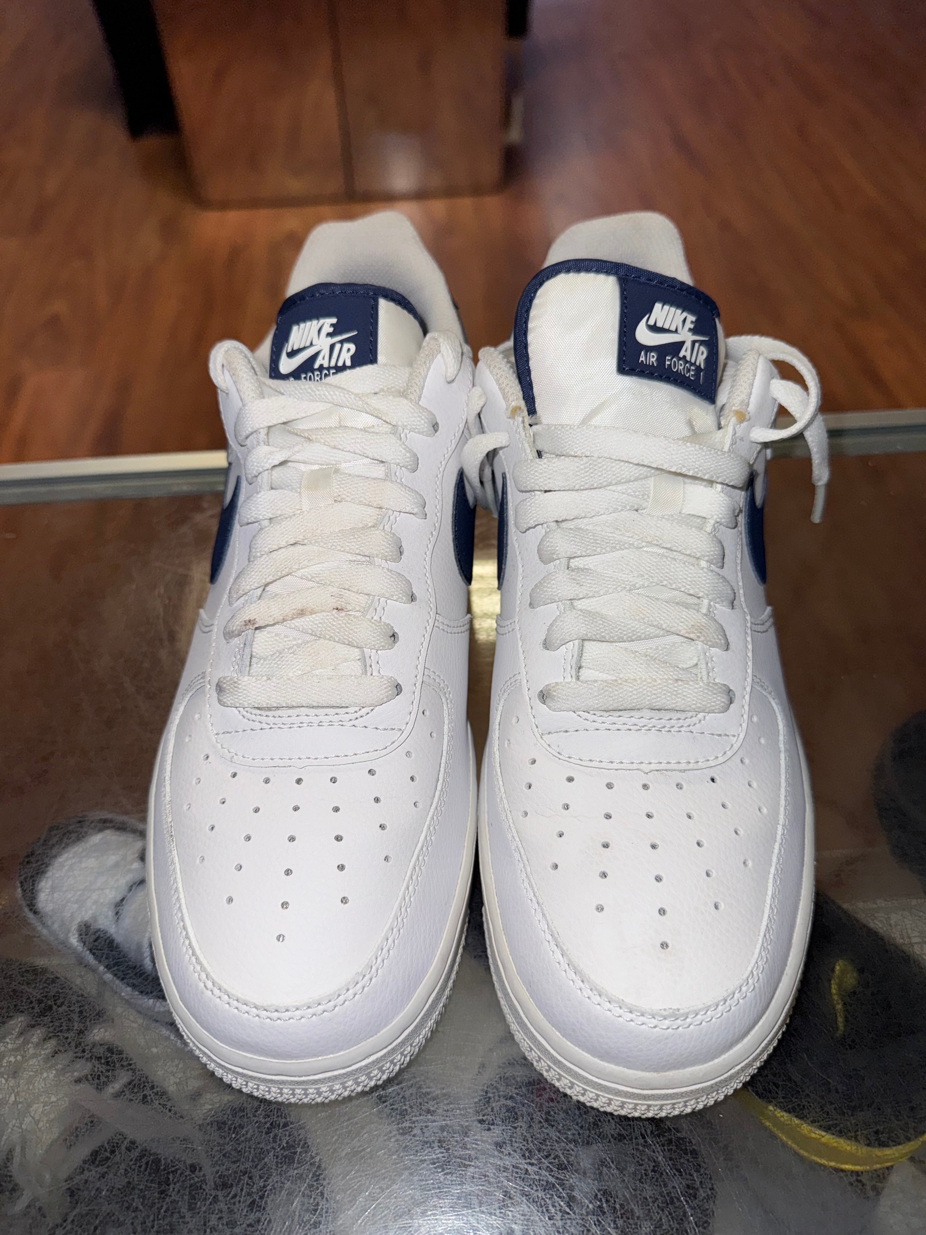 Size 8 Air Force 1 "White Navy"