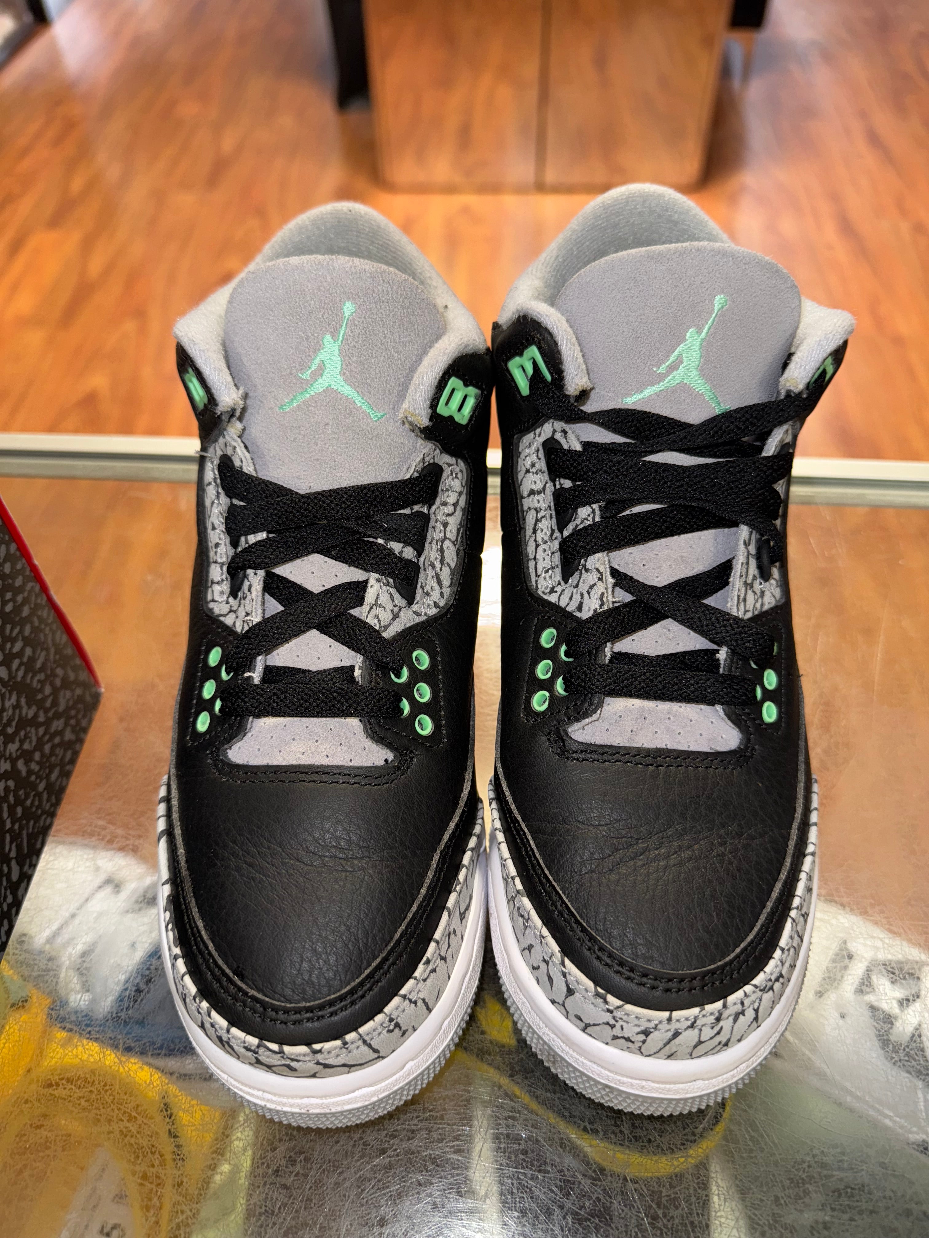 Size 6y Air Jordan 3 "Green Glow"