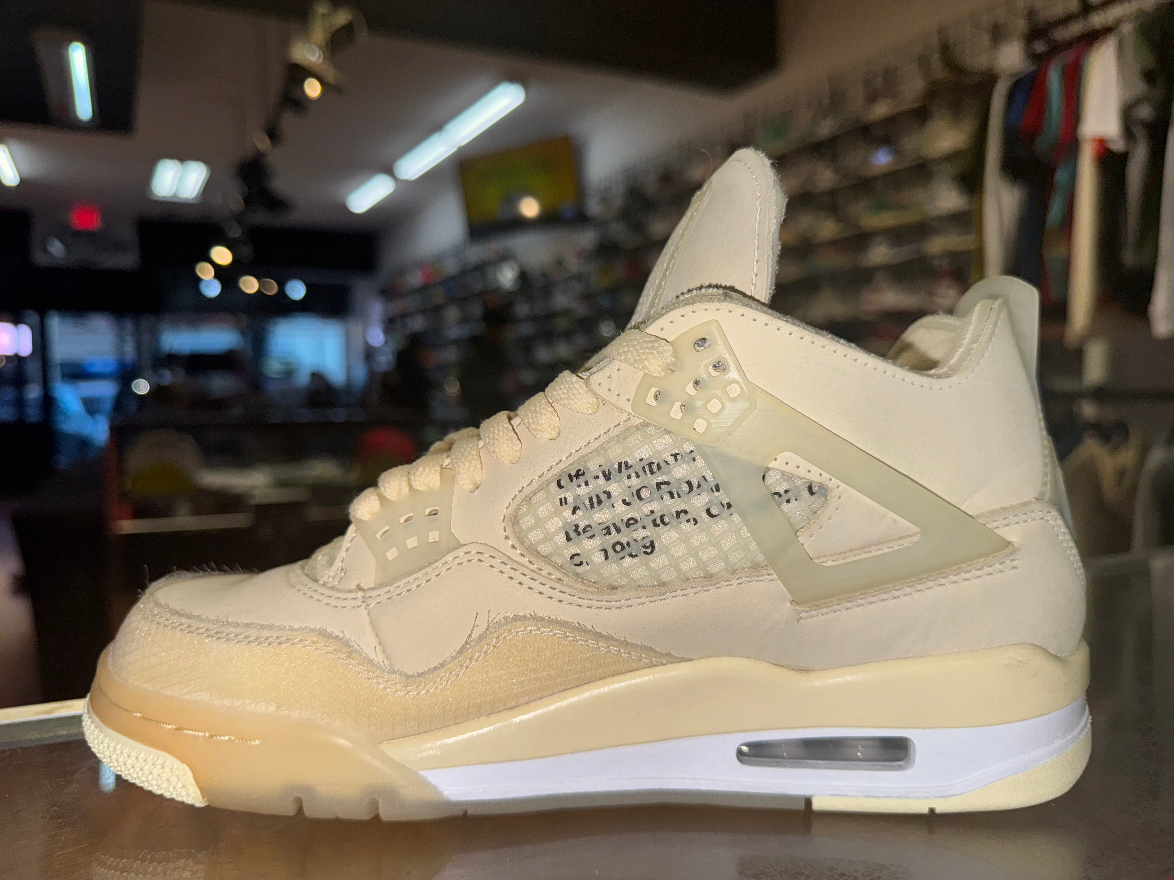 Size 7 (8.5W) Air Jordan 4 Off White "Sail"