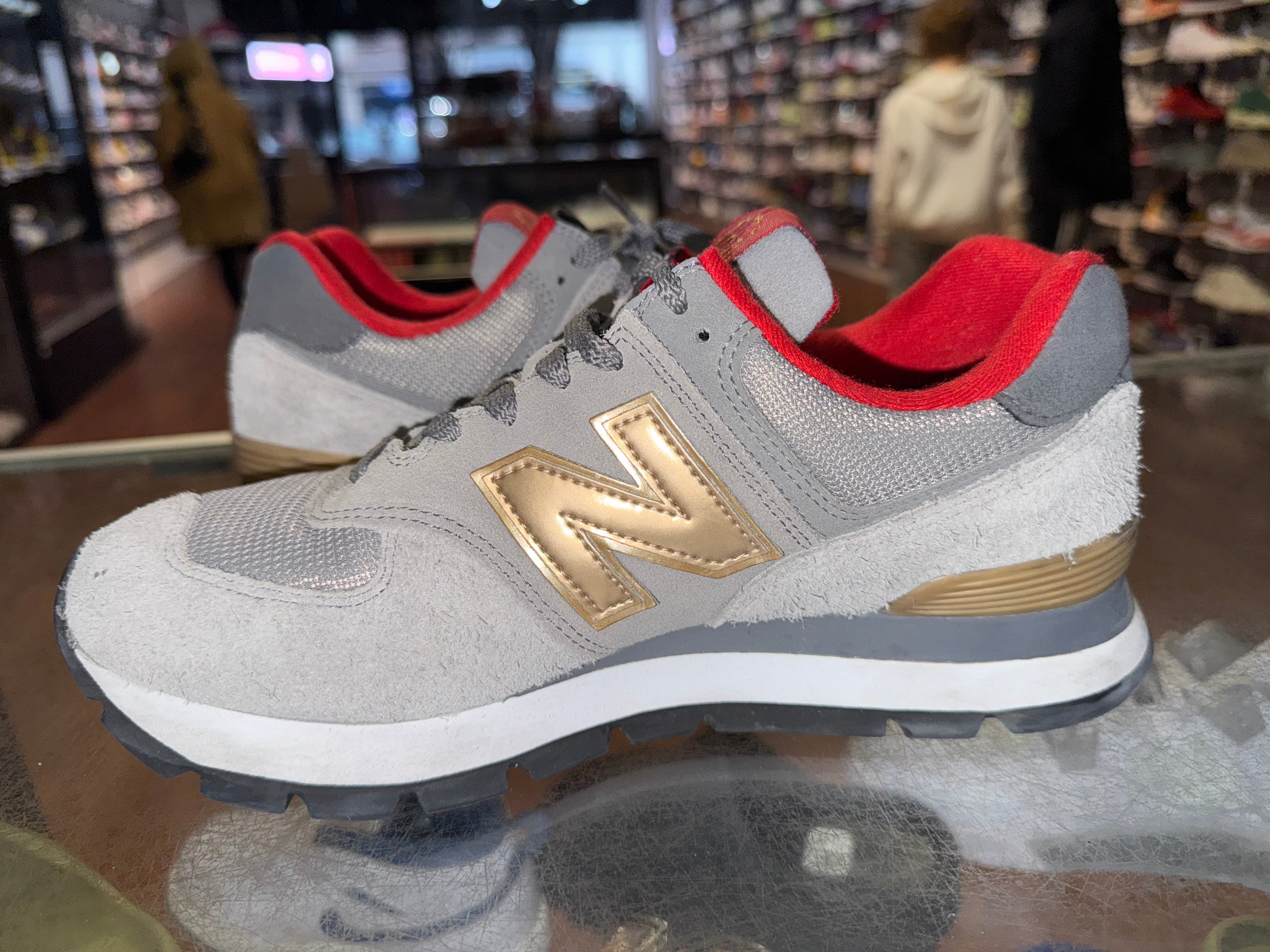 Size 8 New Balance 574 Rugged “Metallic Grey”