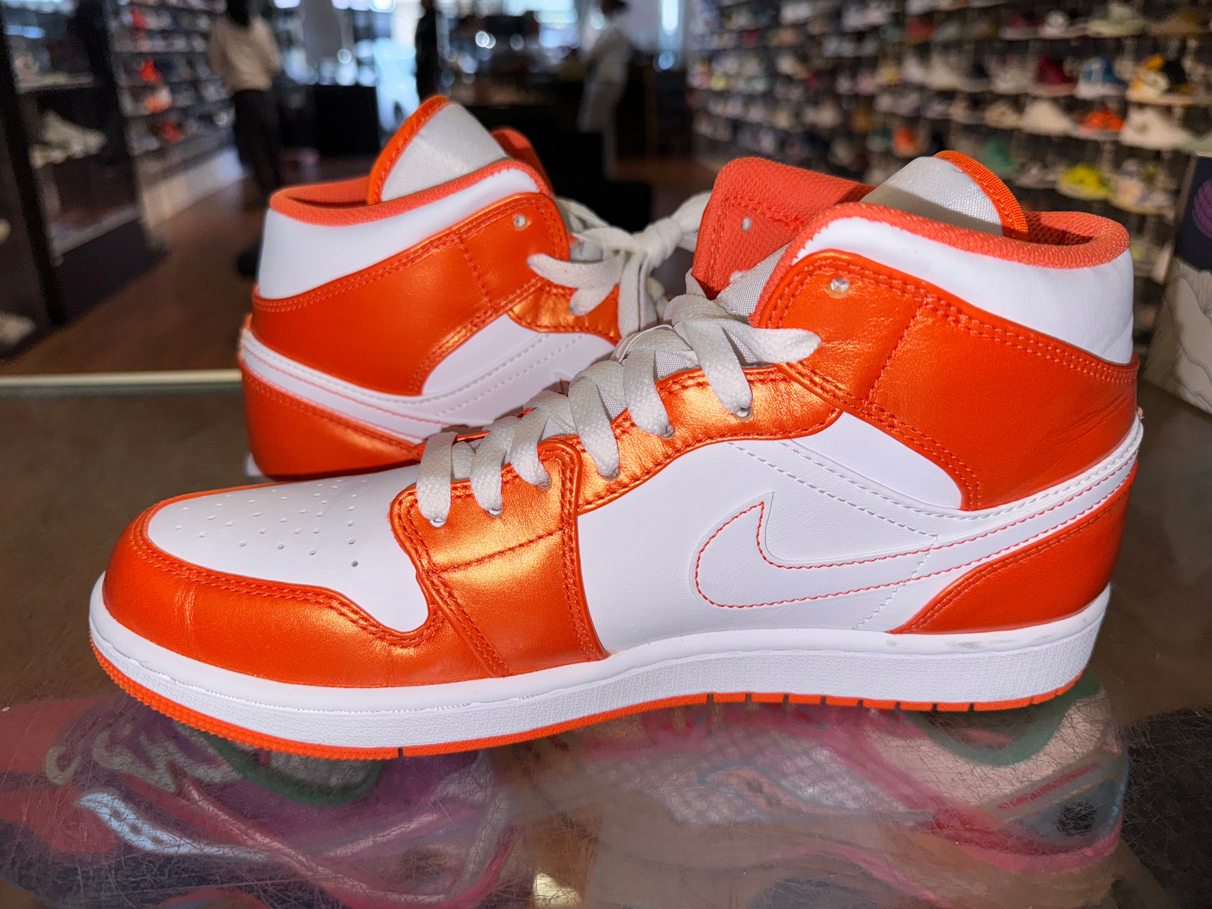 Size 9.5 Air Jordan 1 Mid “Electro Orange”