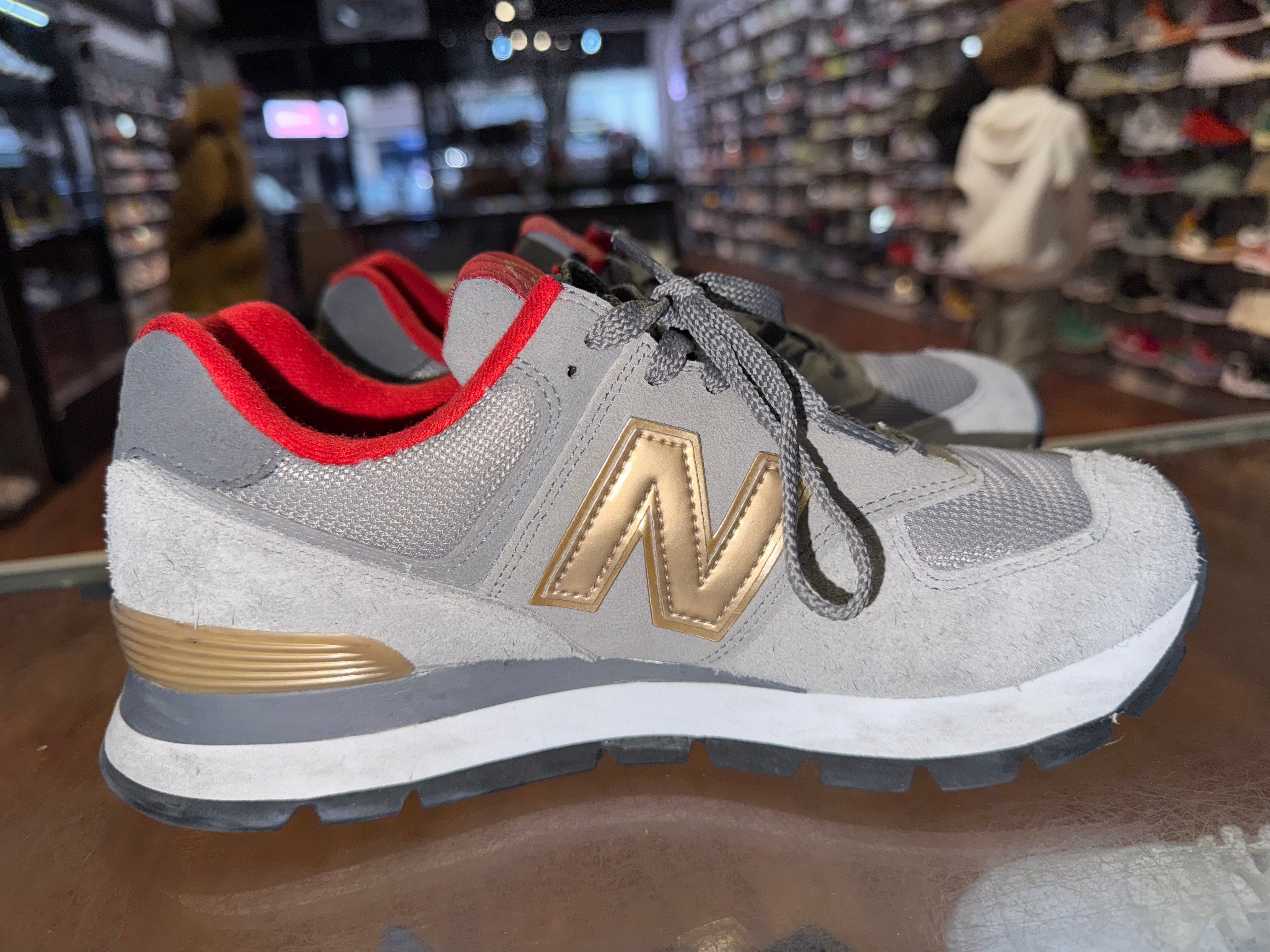 Size 8 New Balance 574 Rugged “Metallic Grey”