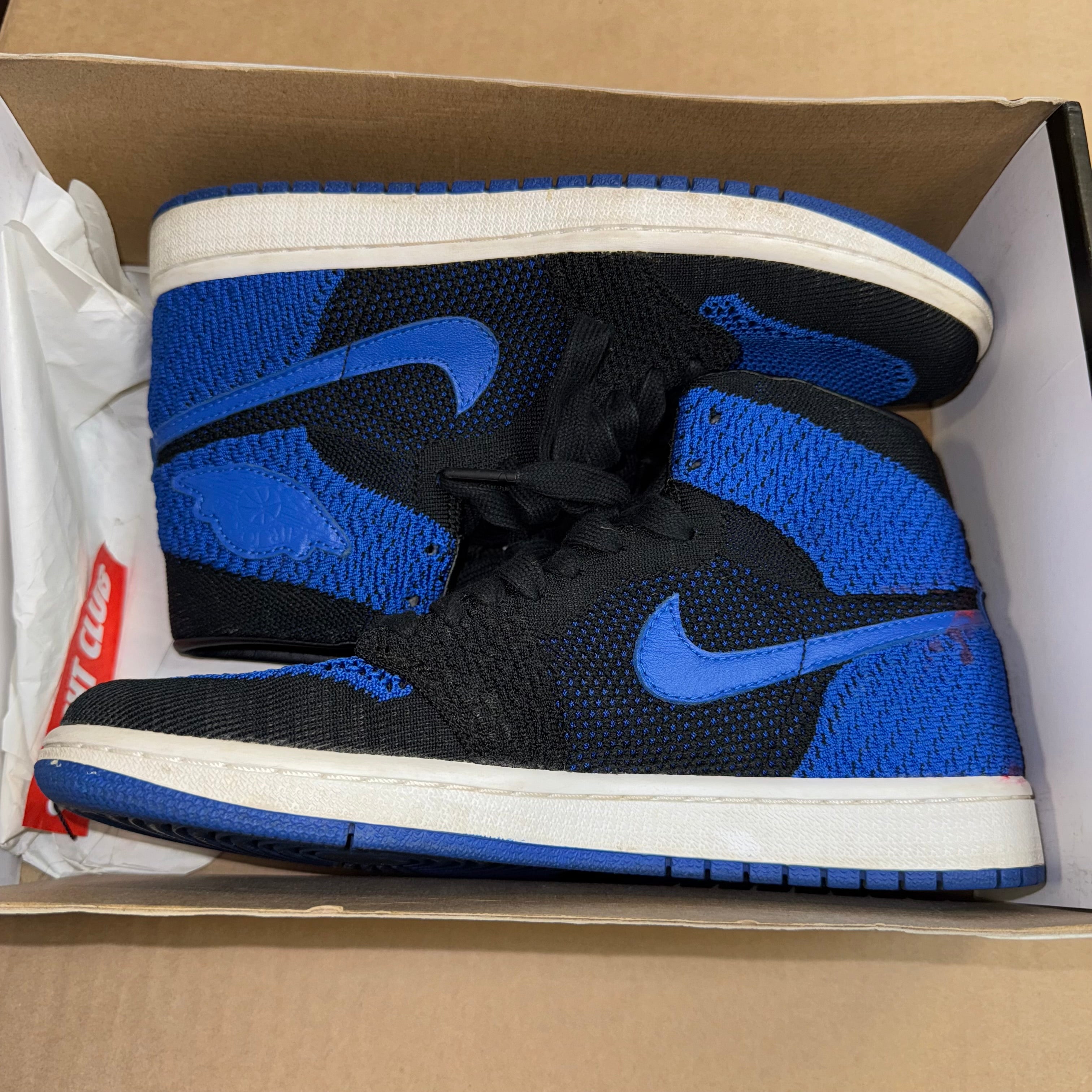 Size 7y Air Jordan 1 Flyknit "Royal"