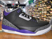 Size 11.5 Air Jordan 3 “Black Court Purple” Brand New