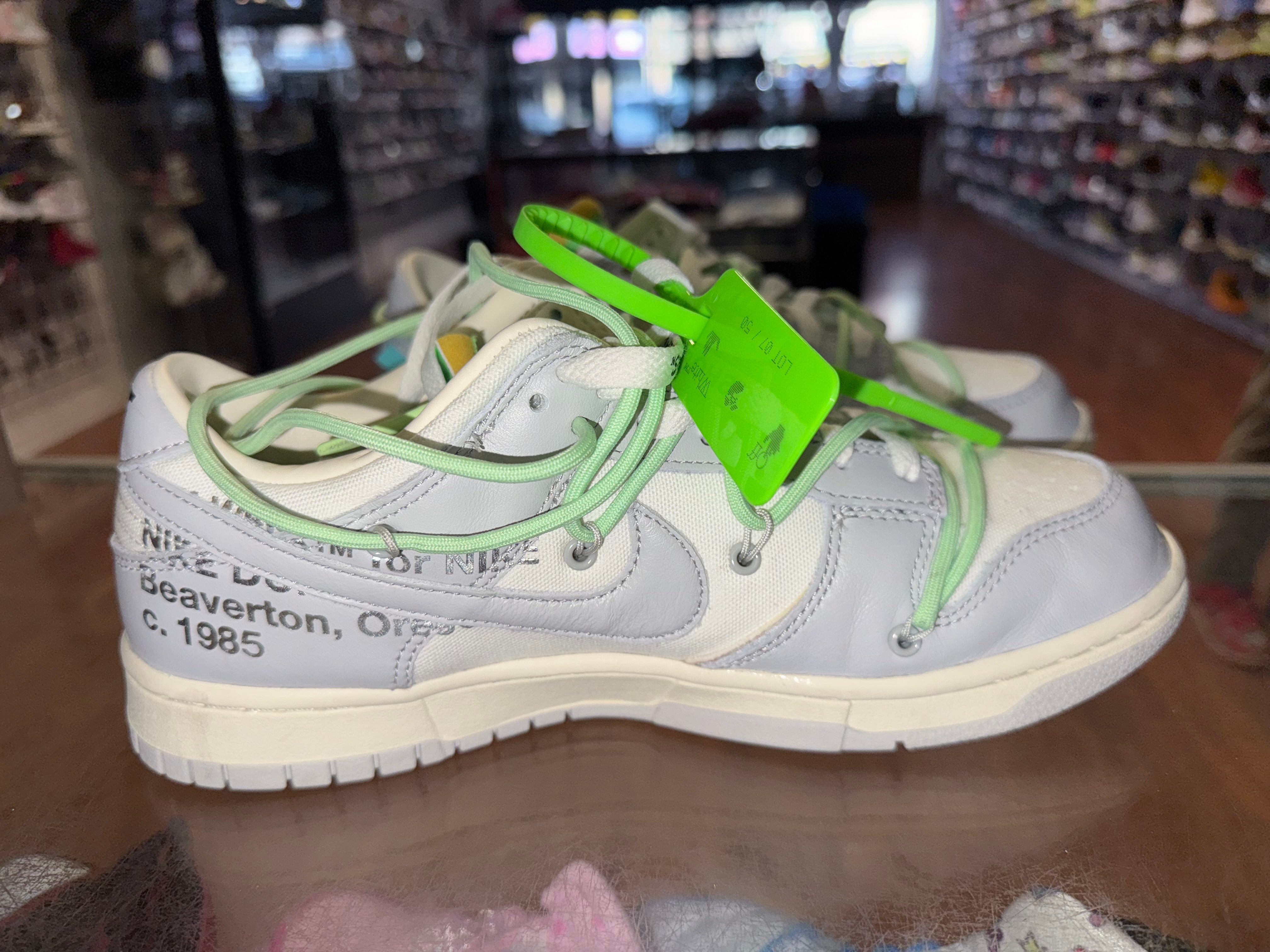 Size 9 Dunk Low Off White "Lot 7"