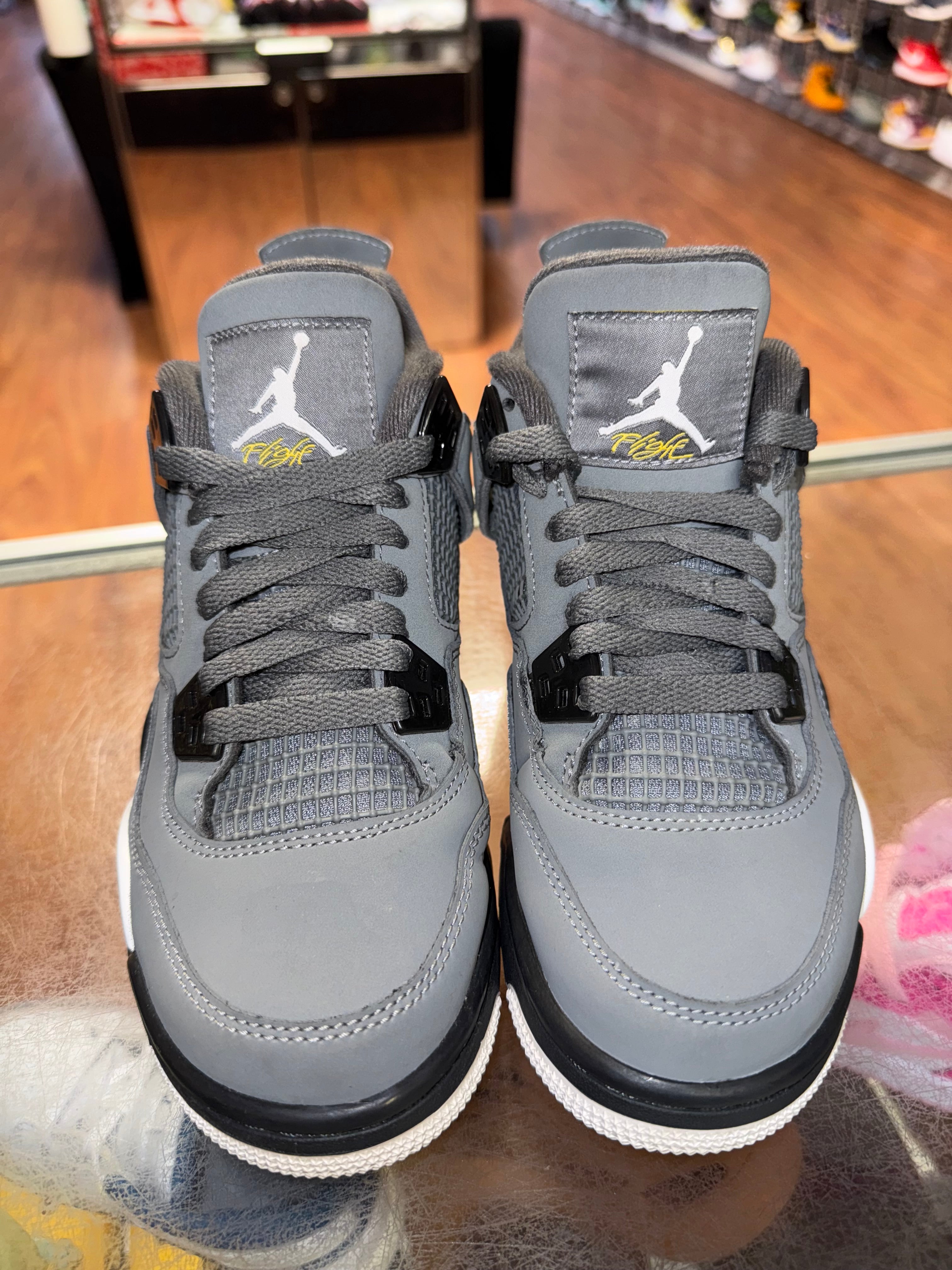 Size 4y Air Jordan 4 “Cool Grey”