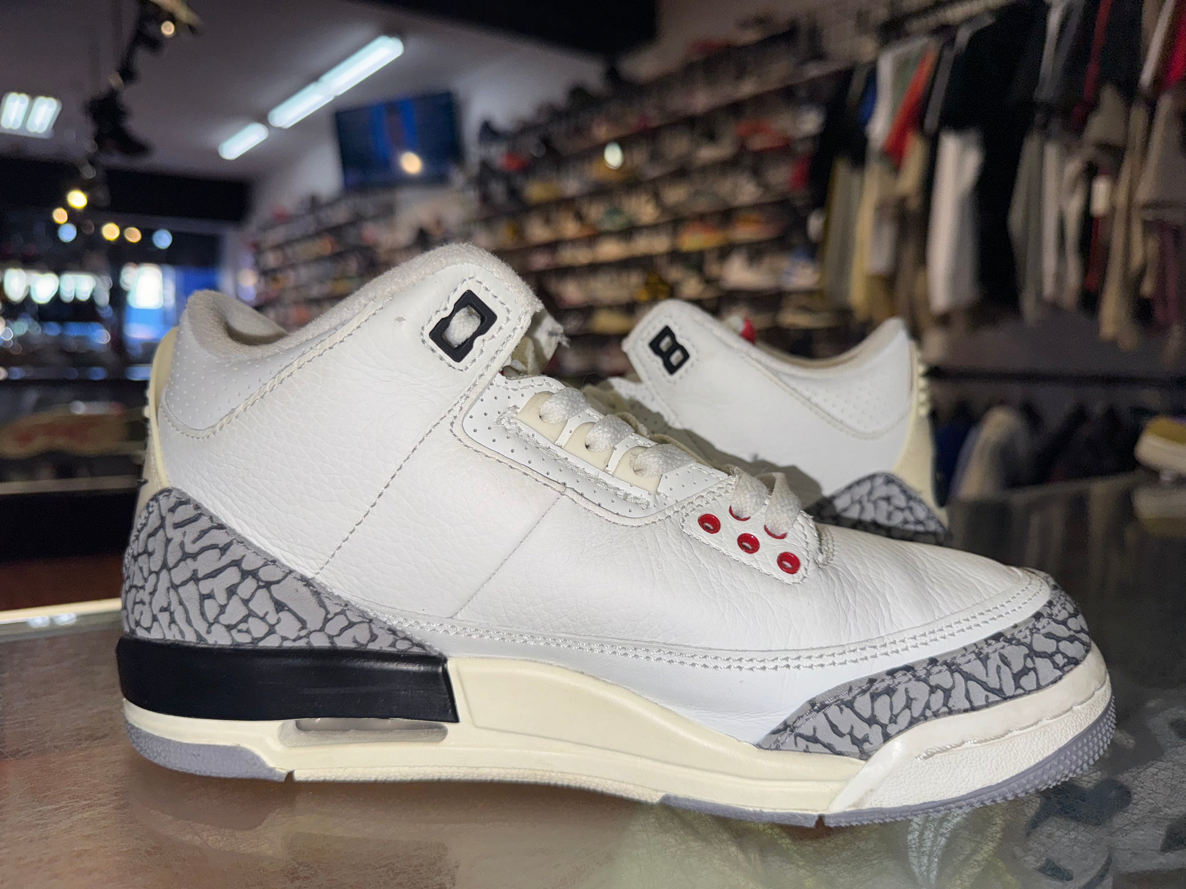 Size 7y Air Jordan 3 Reimagined "White Cement"