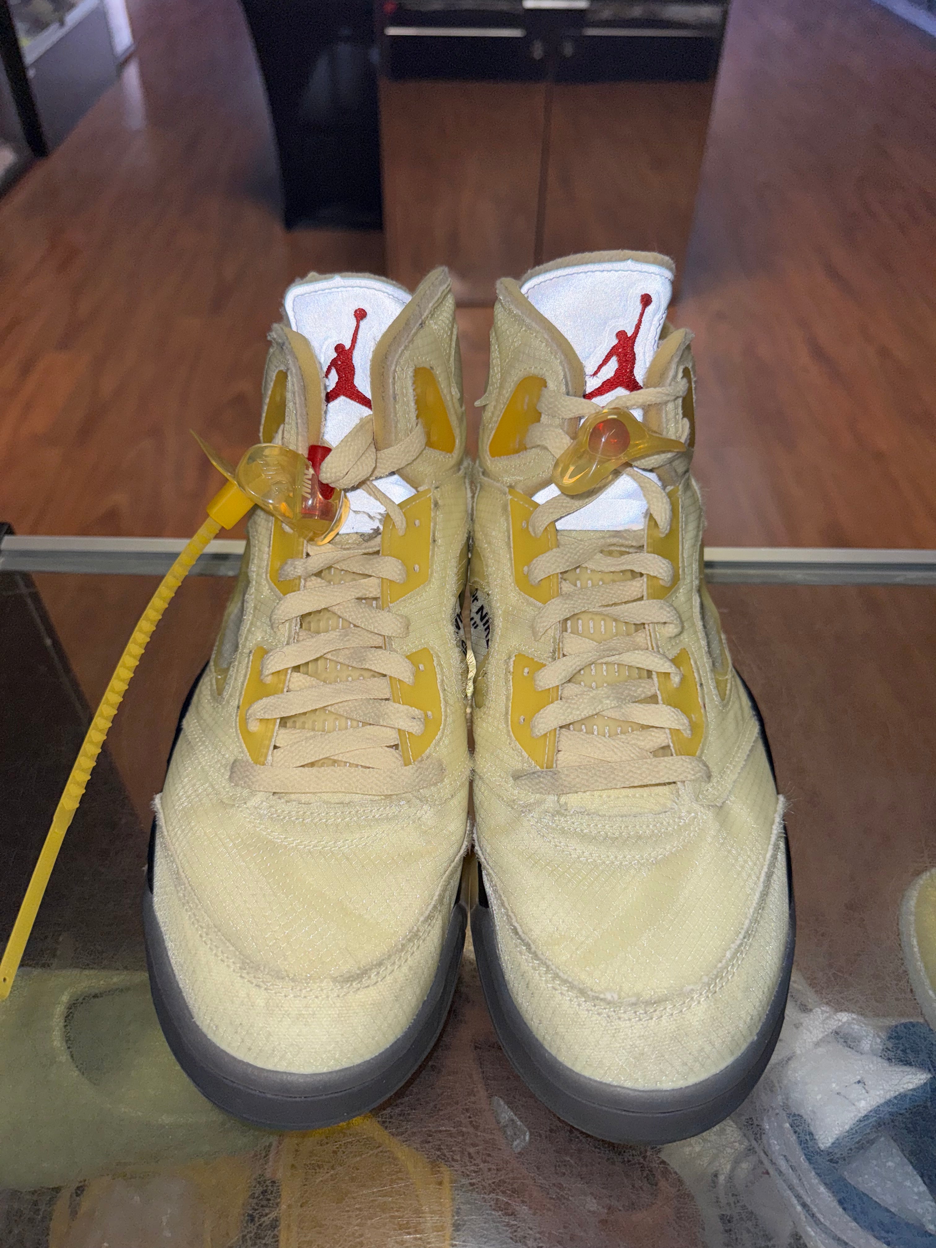 Size 12.5 Air Jordan 5 Off White "Sail"