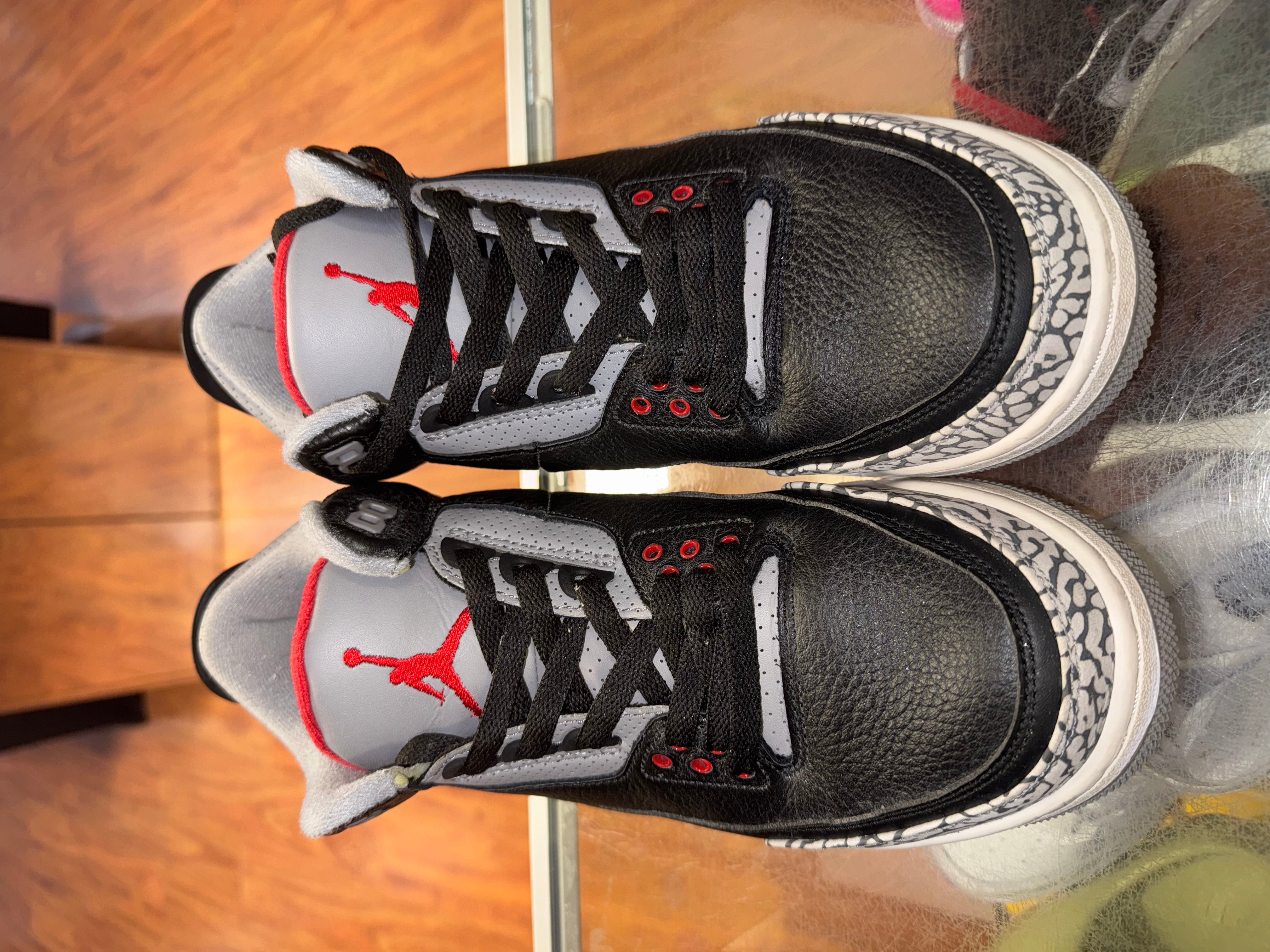 Size 9.5 Air Jordan 3 "Black Cement" 2018