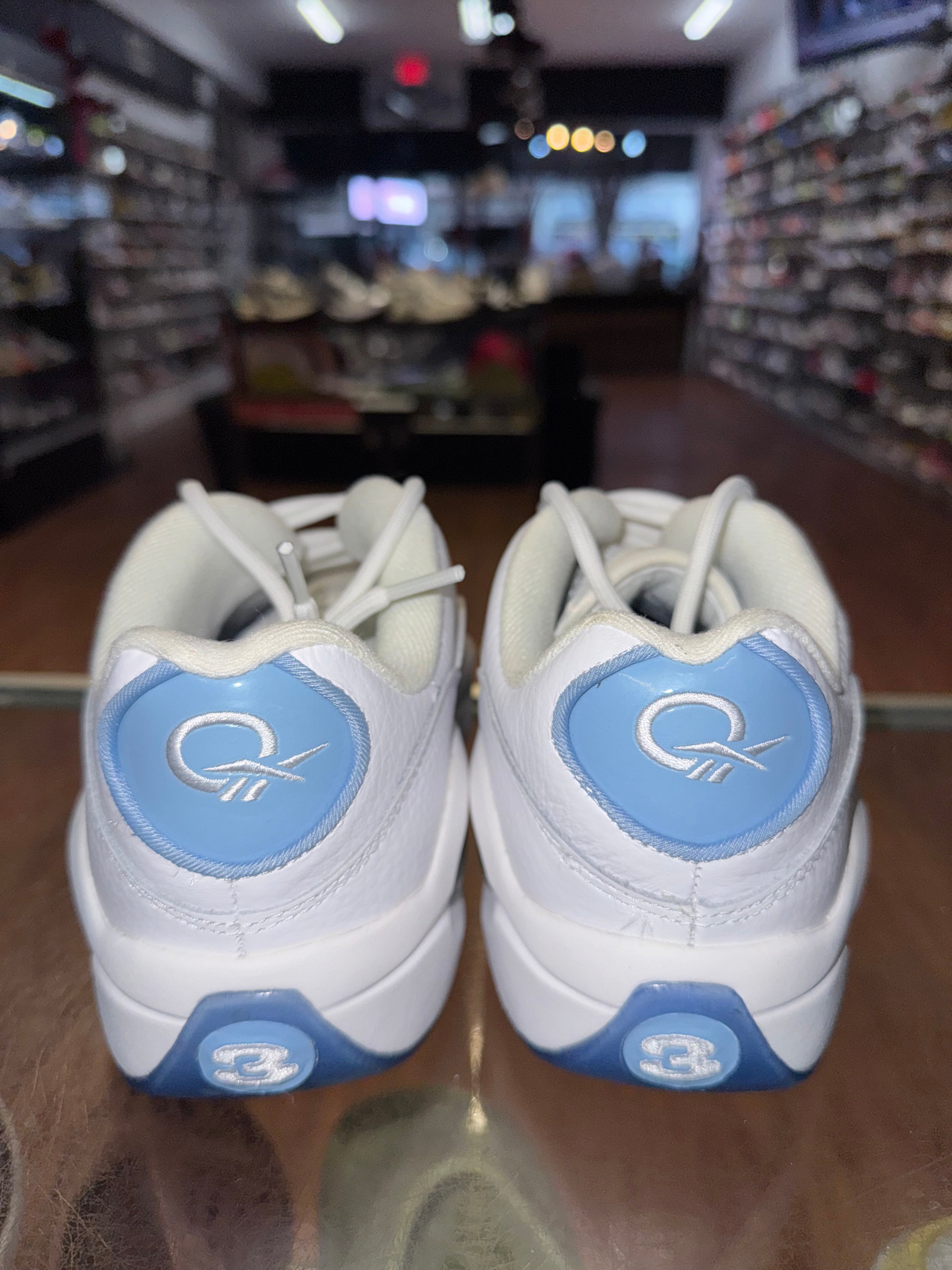 Size 8 Reebok Question Low "Carolina Blue Toe" Brand New