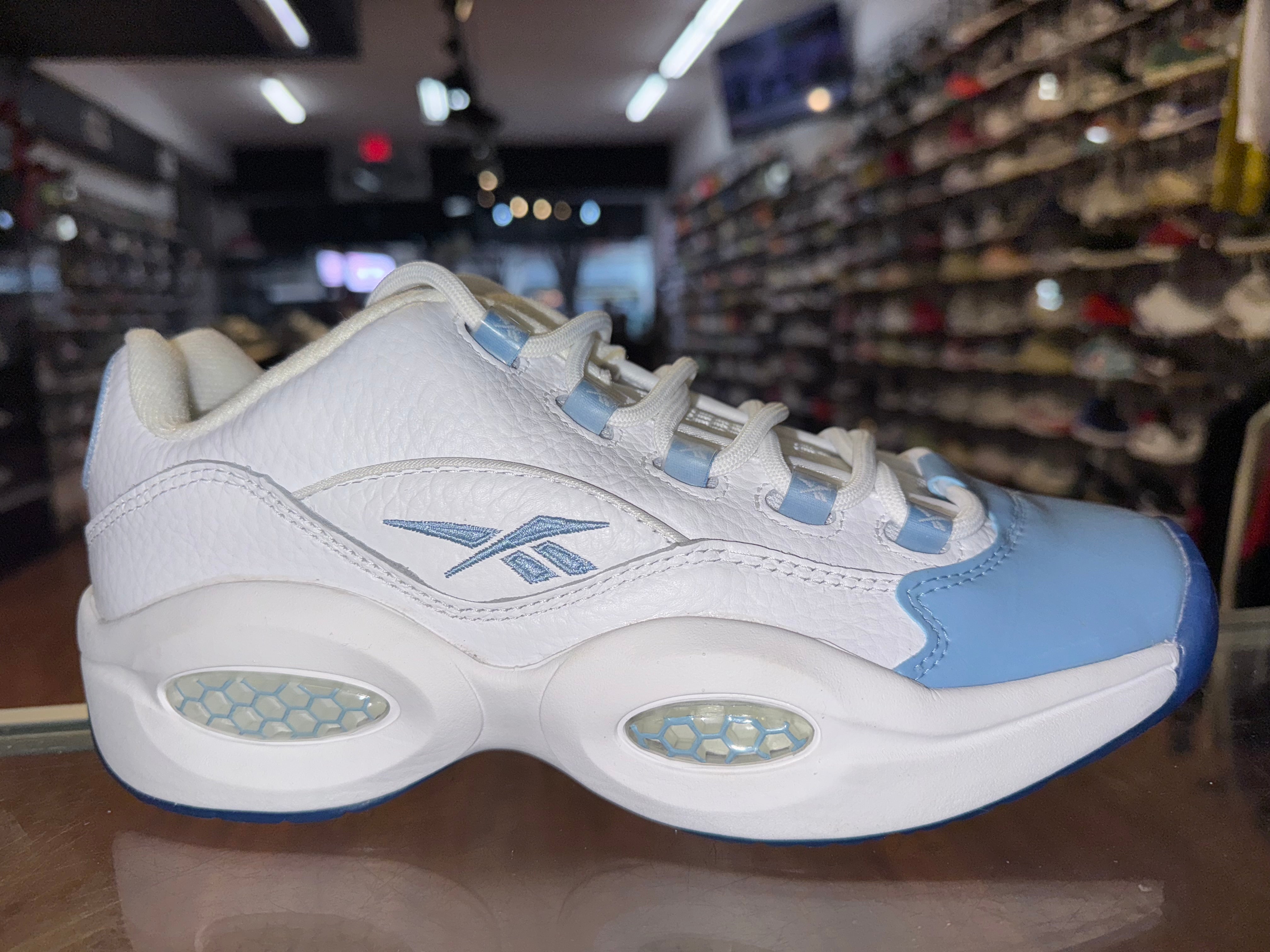 Size 8 Reebok Question Low "Carolina Blue Toe" Brand New