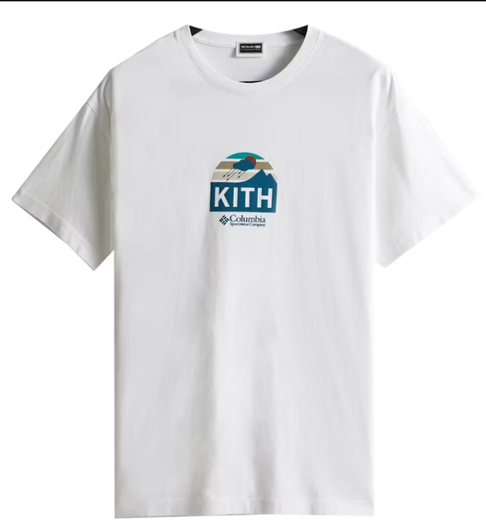 Large KITH Columbia Eea Rain T-Shirt "White"